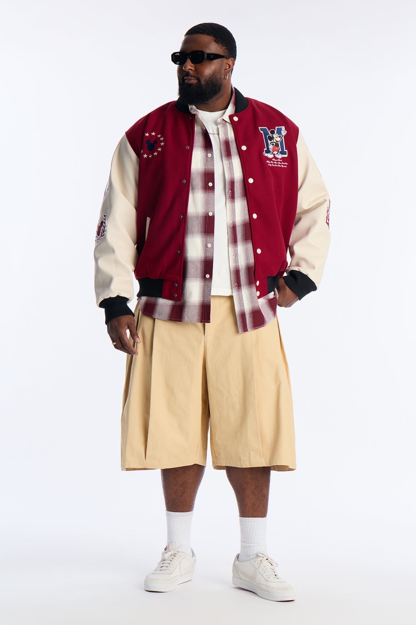 Disney Mickey Mickey Varsity Jacket - Burgundy