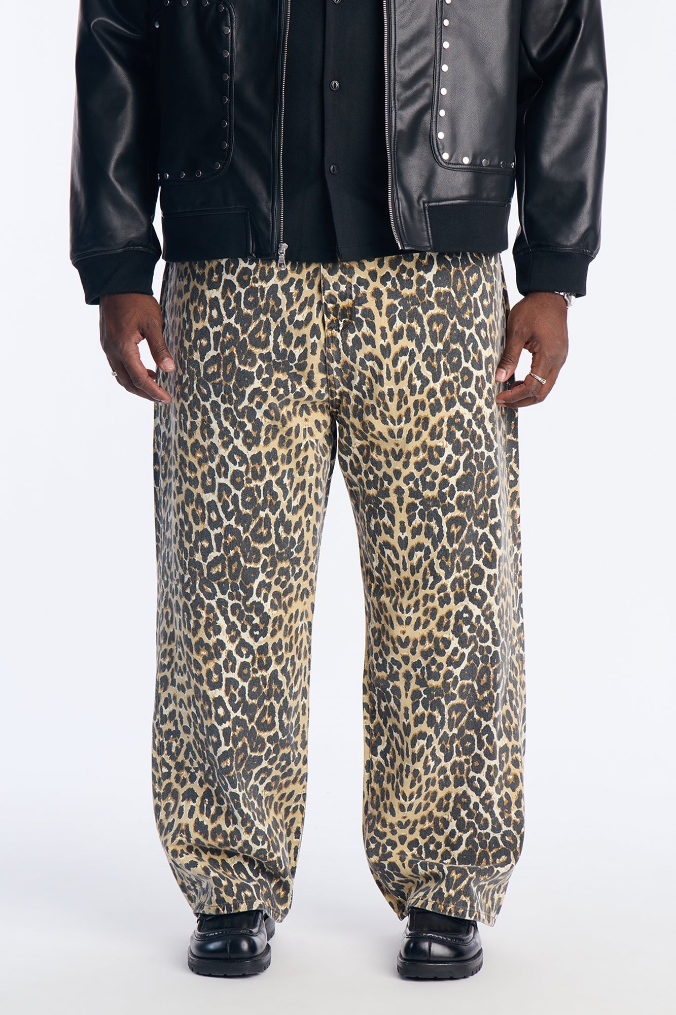Baggy Wild Thang Leopard Pant - Brown/combo