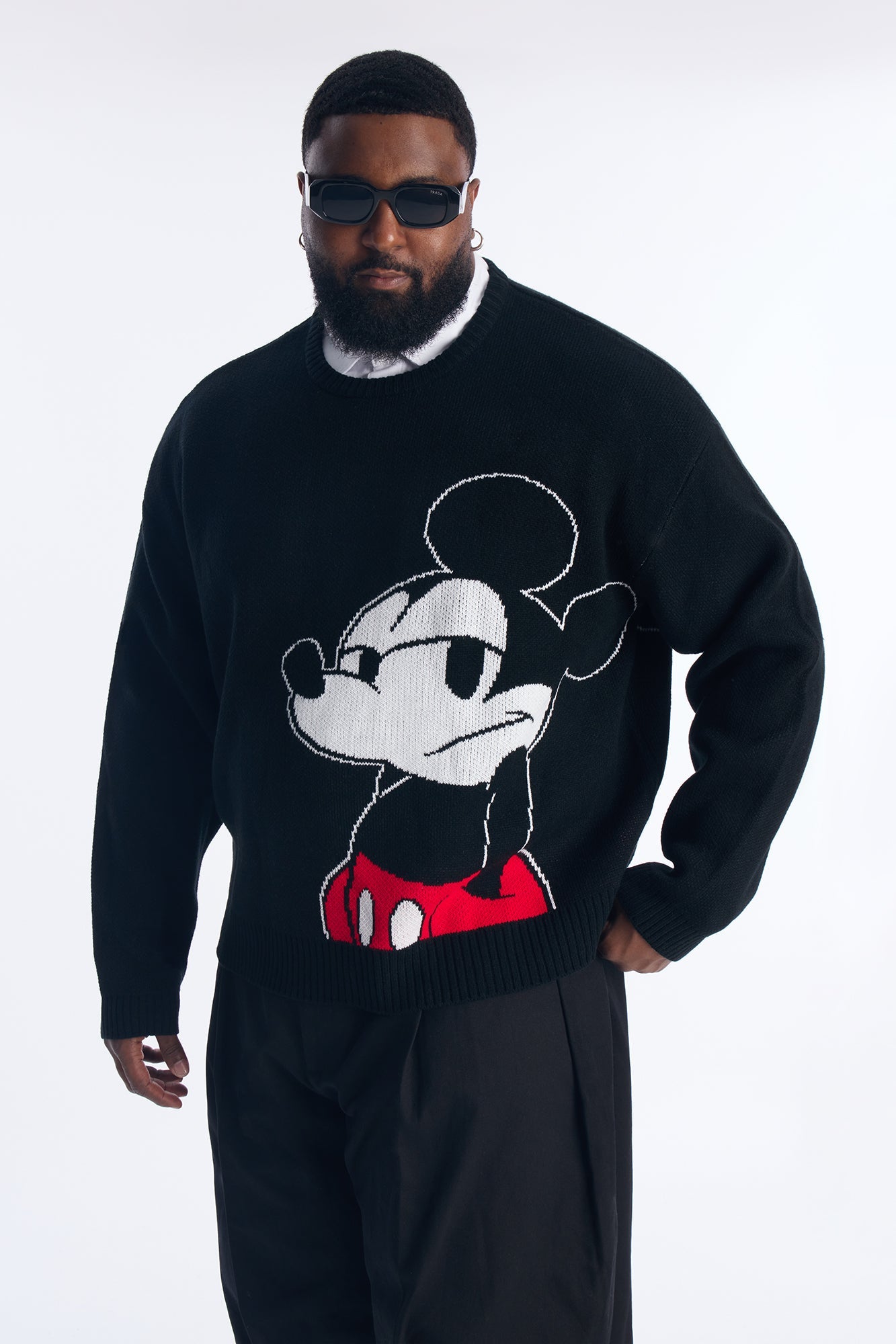 Disney Mickey Chill Mode Sweater - Black
