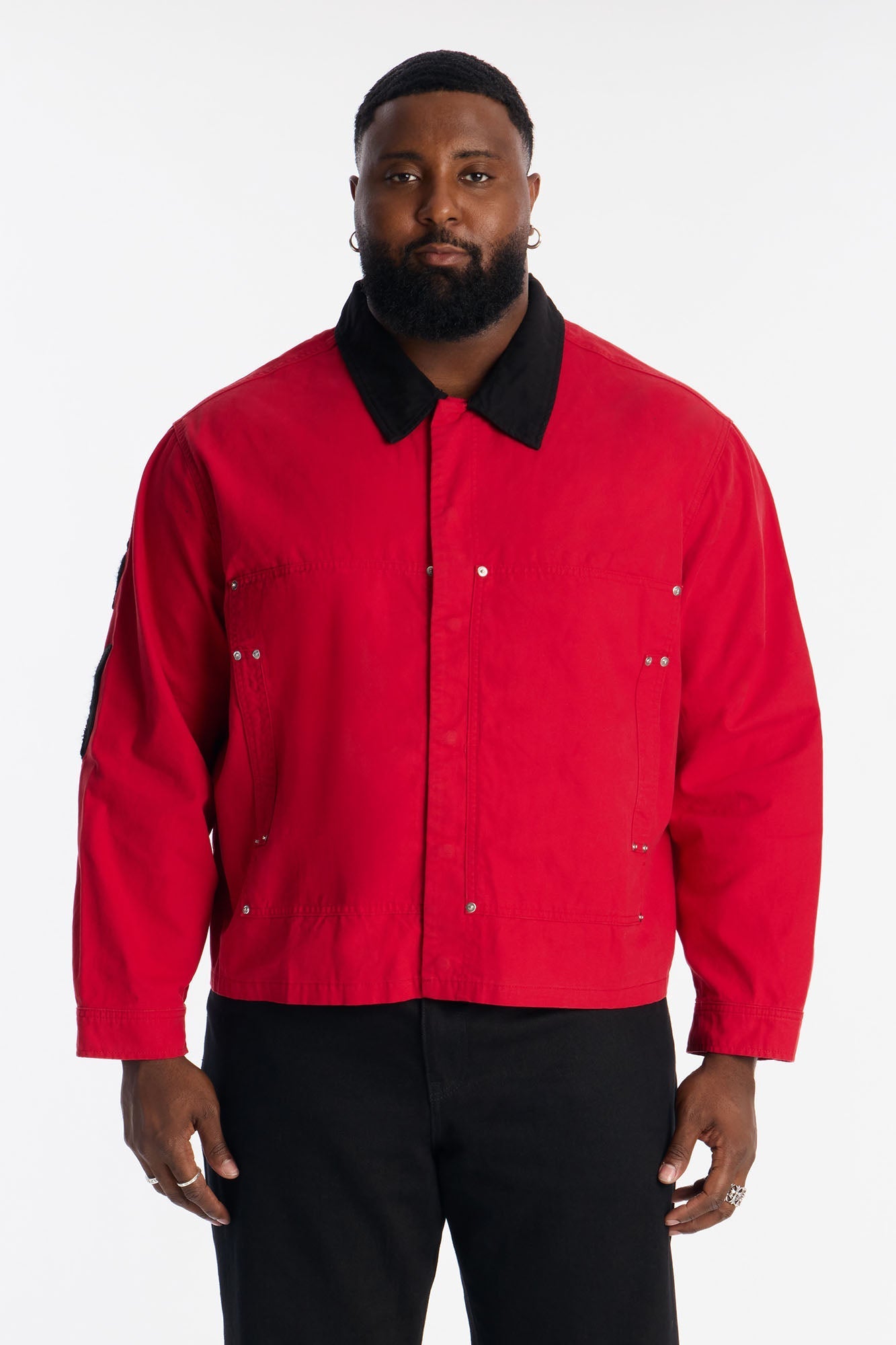 Cropped Destiny Work Jacket - Red