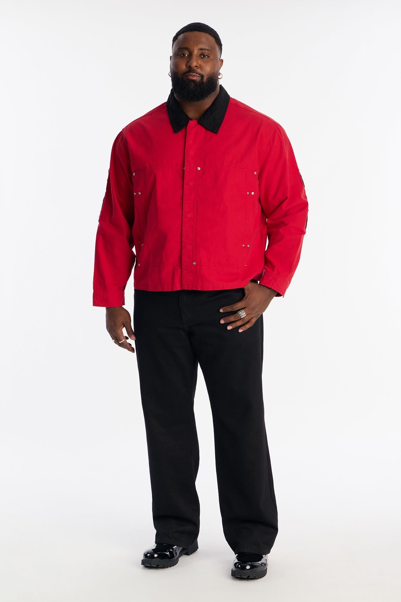 Cropped Destiny Work Jacket - Red