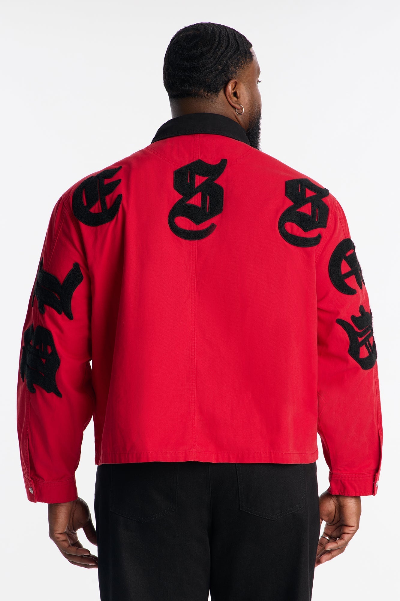 Cropped Destiny Work Jacket - Red
