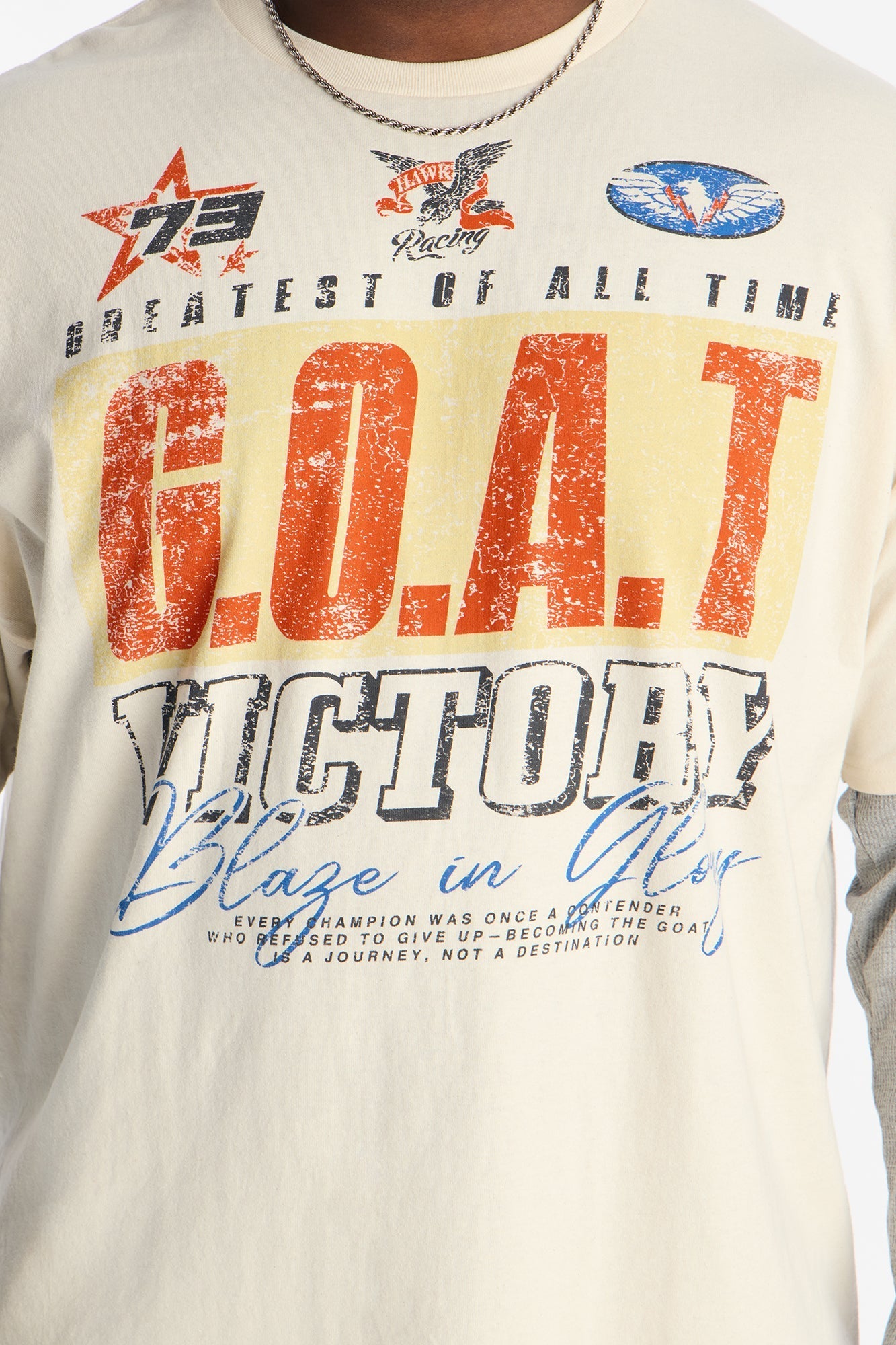 GOAT Thermal Twofer Tee - Natural/combo