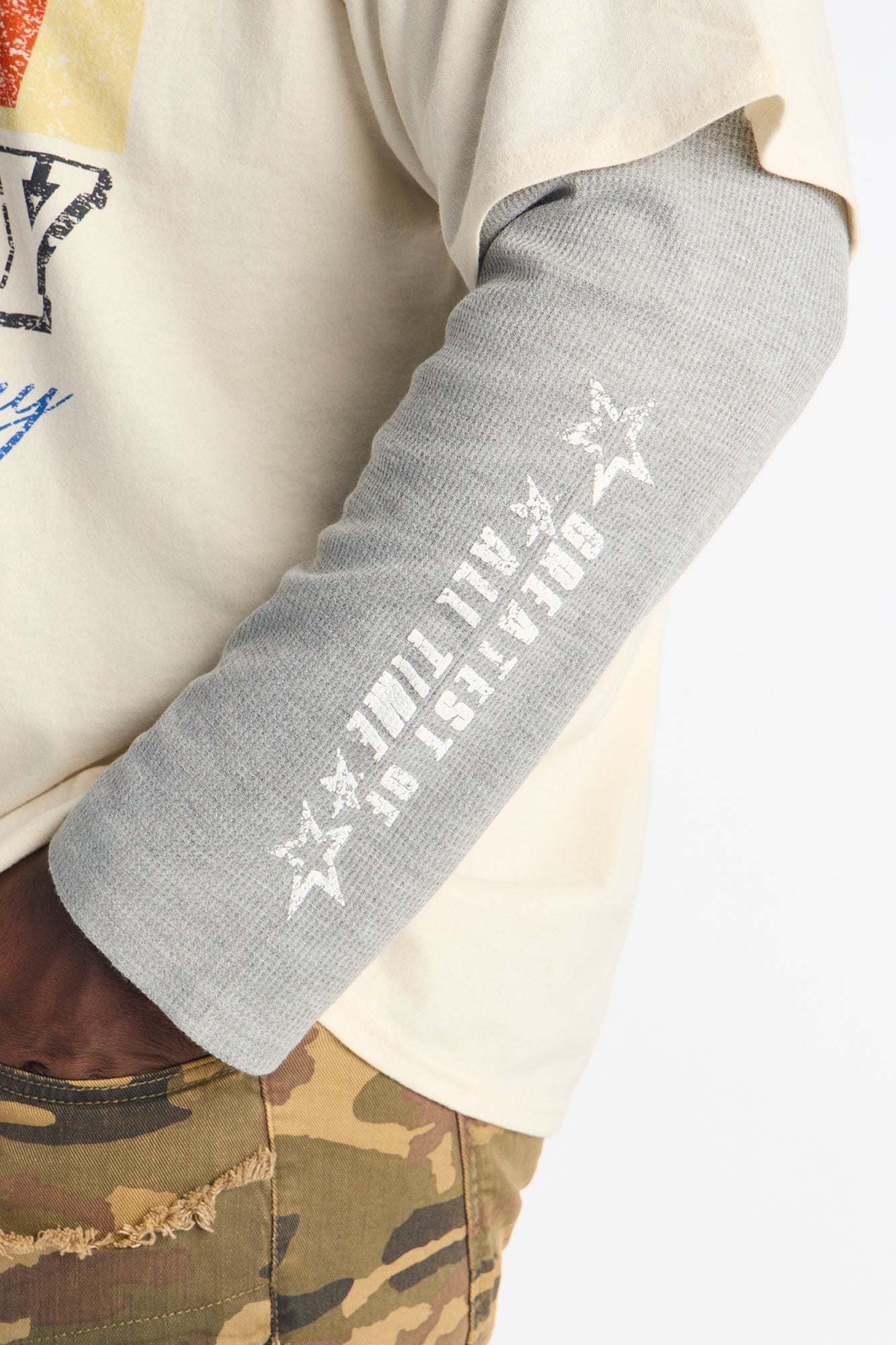 GOAT Thermal Twofer Tee - Natural/combo