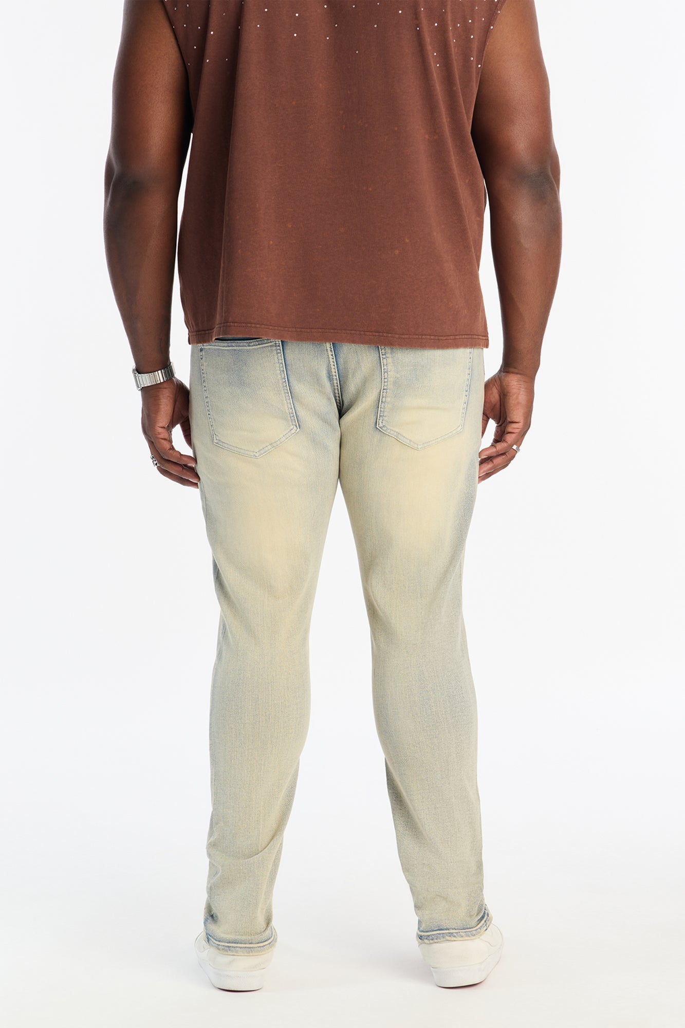 Stacked Skinny One Infinity Jeweled Jean - Light Wash