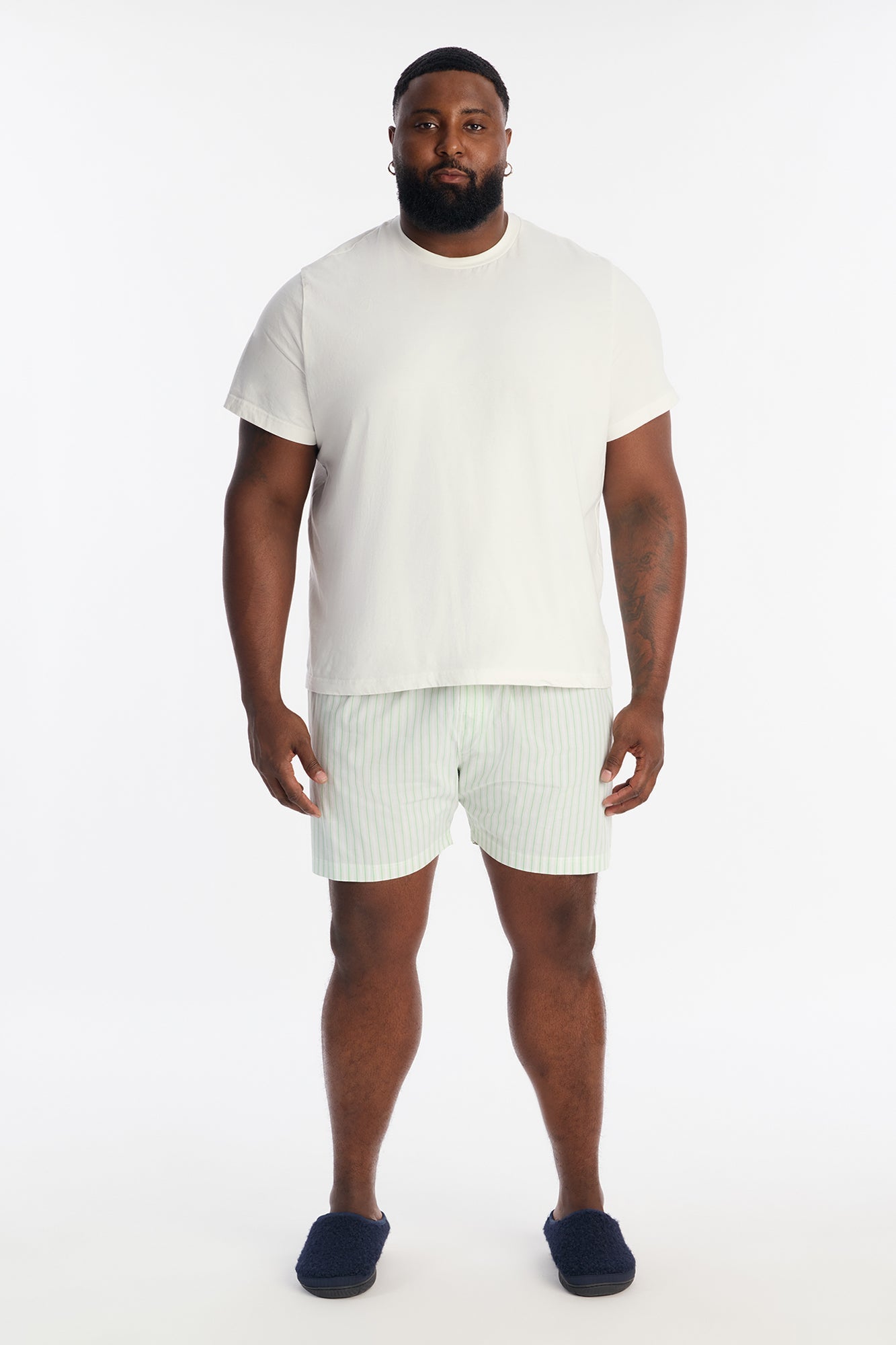 Classic Striped Cotton Boxer - Green