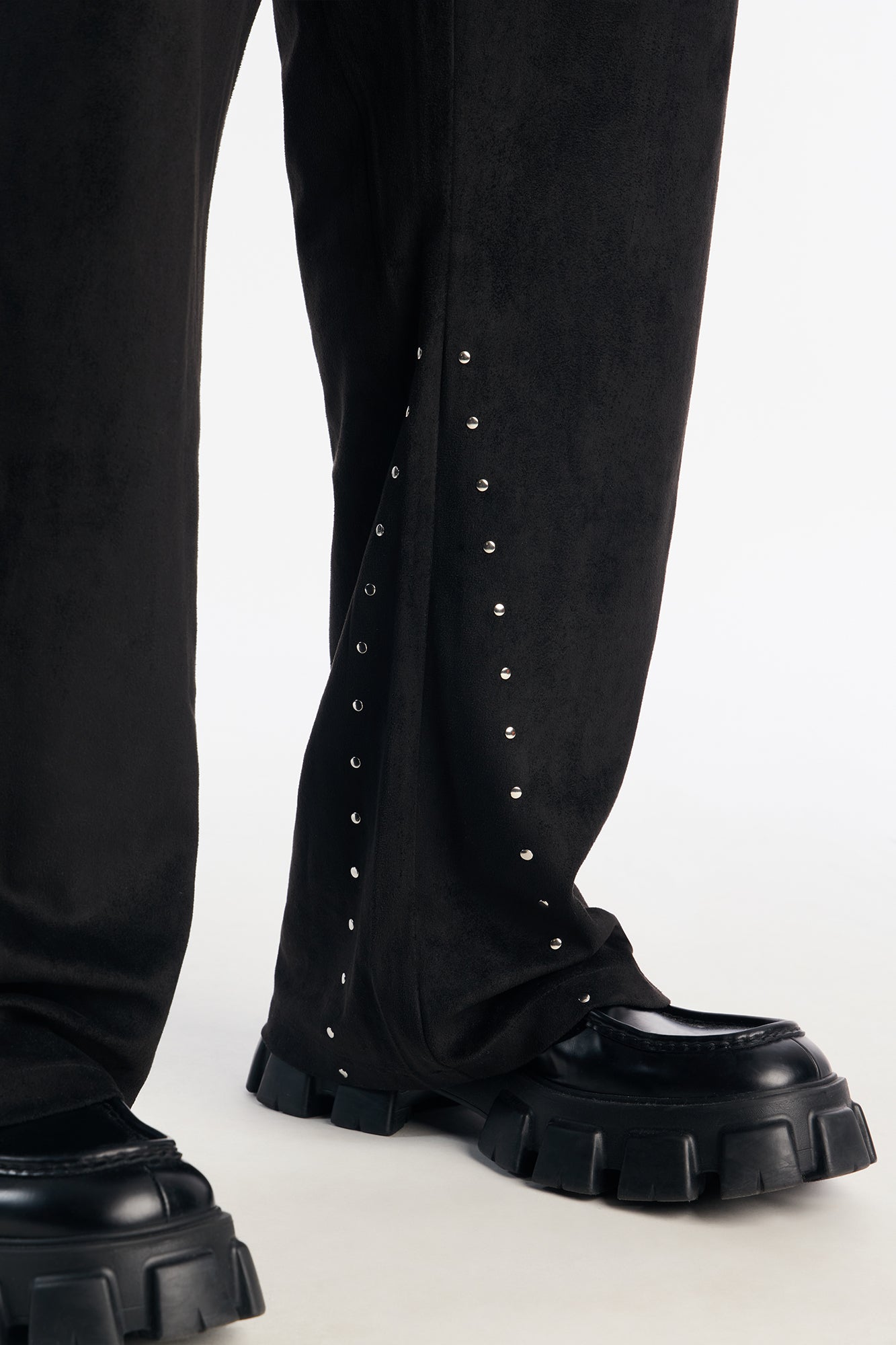 Slim Stained Truth Suede Pant - Black