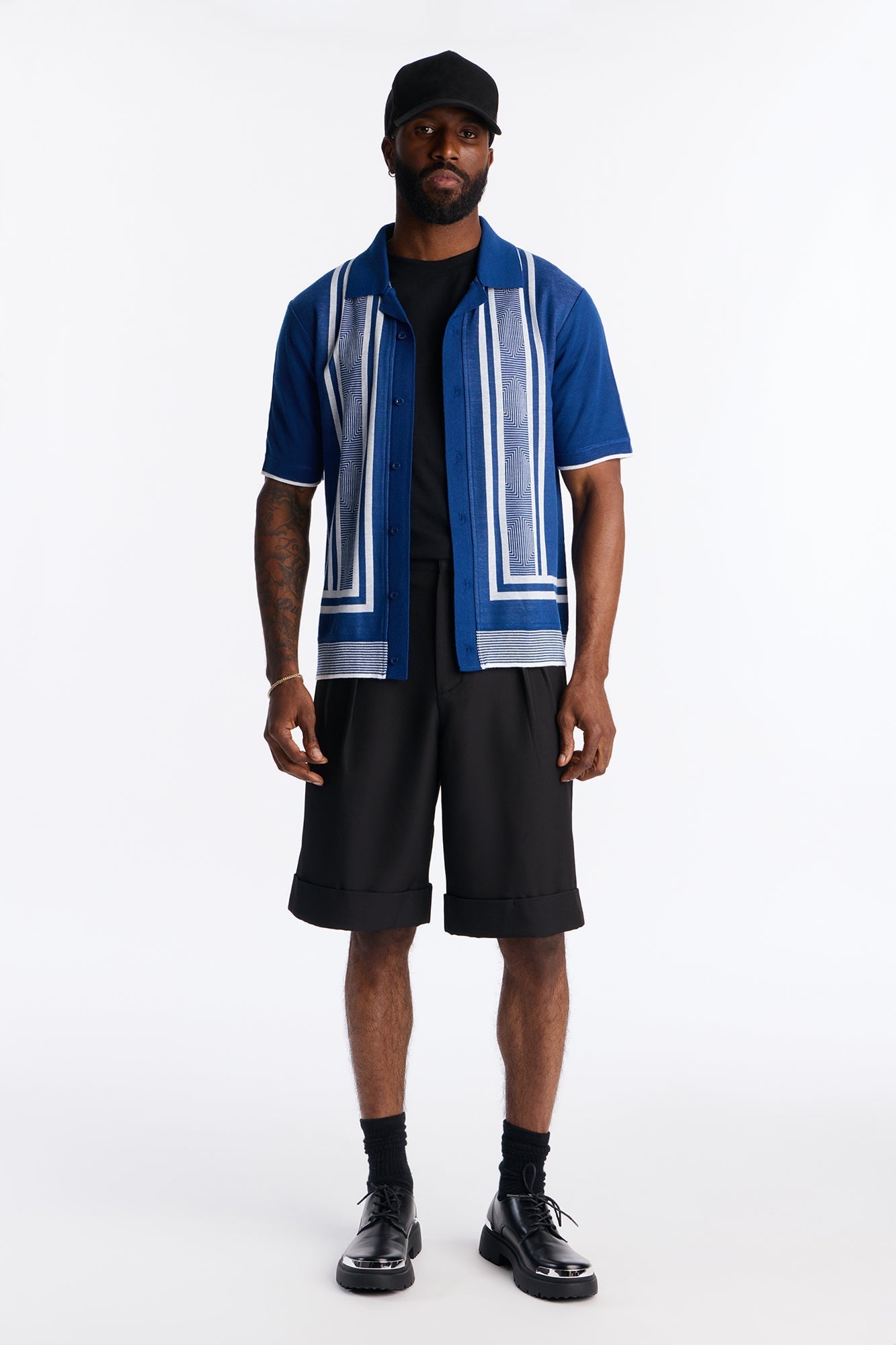Casa Stripe Button Up - Blue/combo