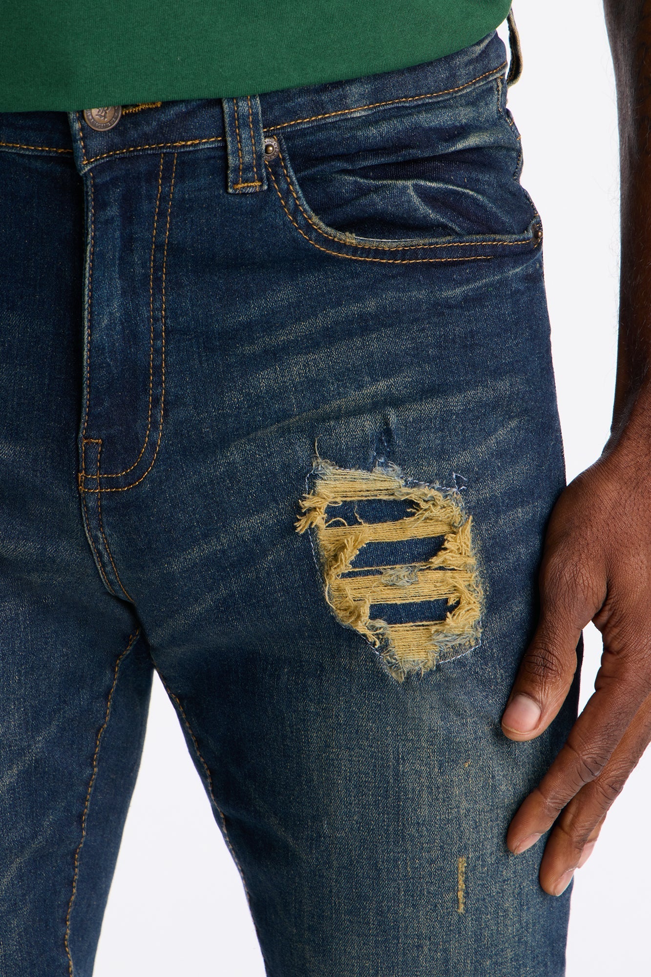 Skinny Distressed Feelin It Jeans - Dark Wash