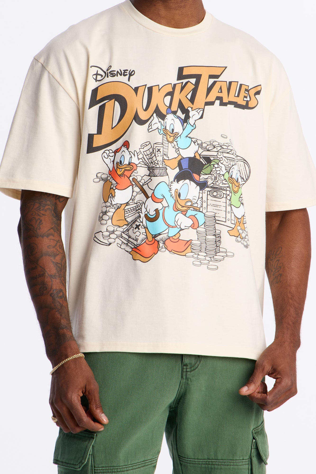 Disney Ducktales Boxy Short Sleeve Tee - Natural