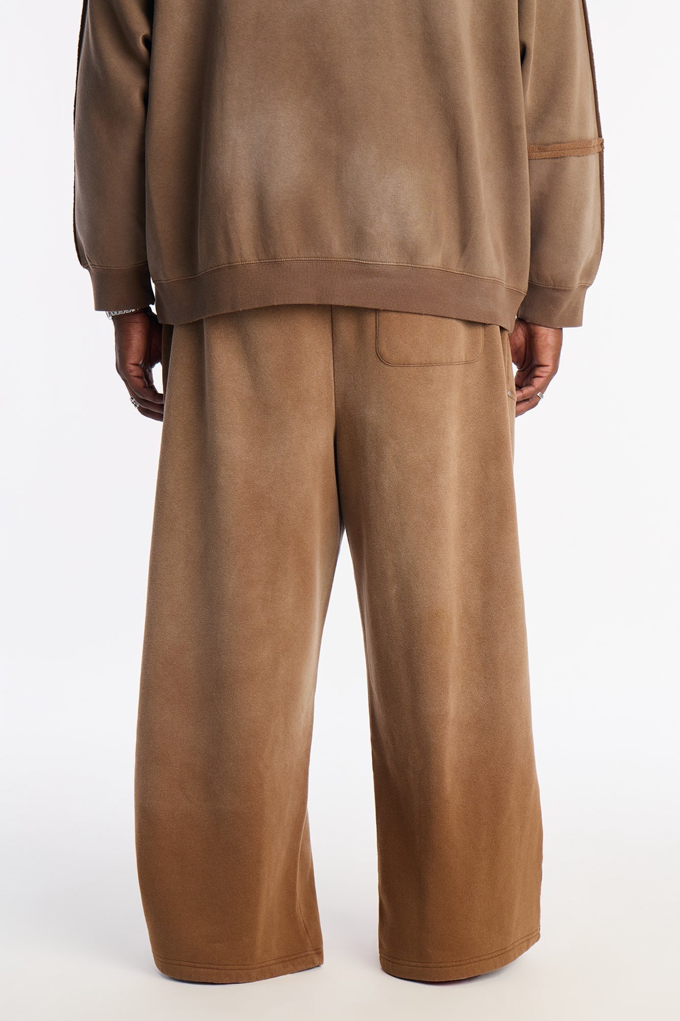 Wide Leg Carpenter Sweatpants - Brown