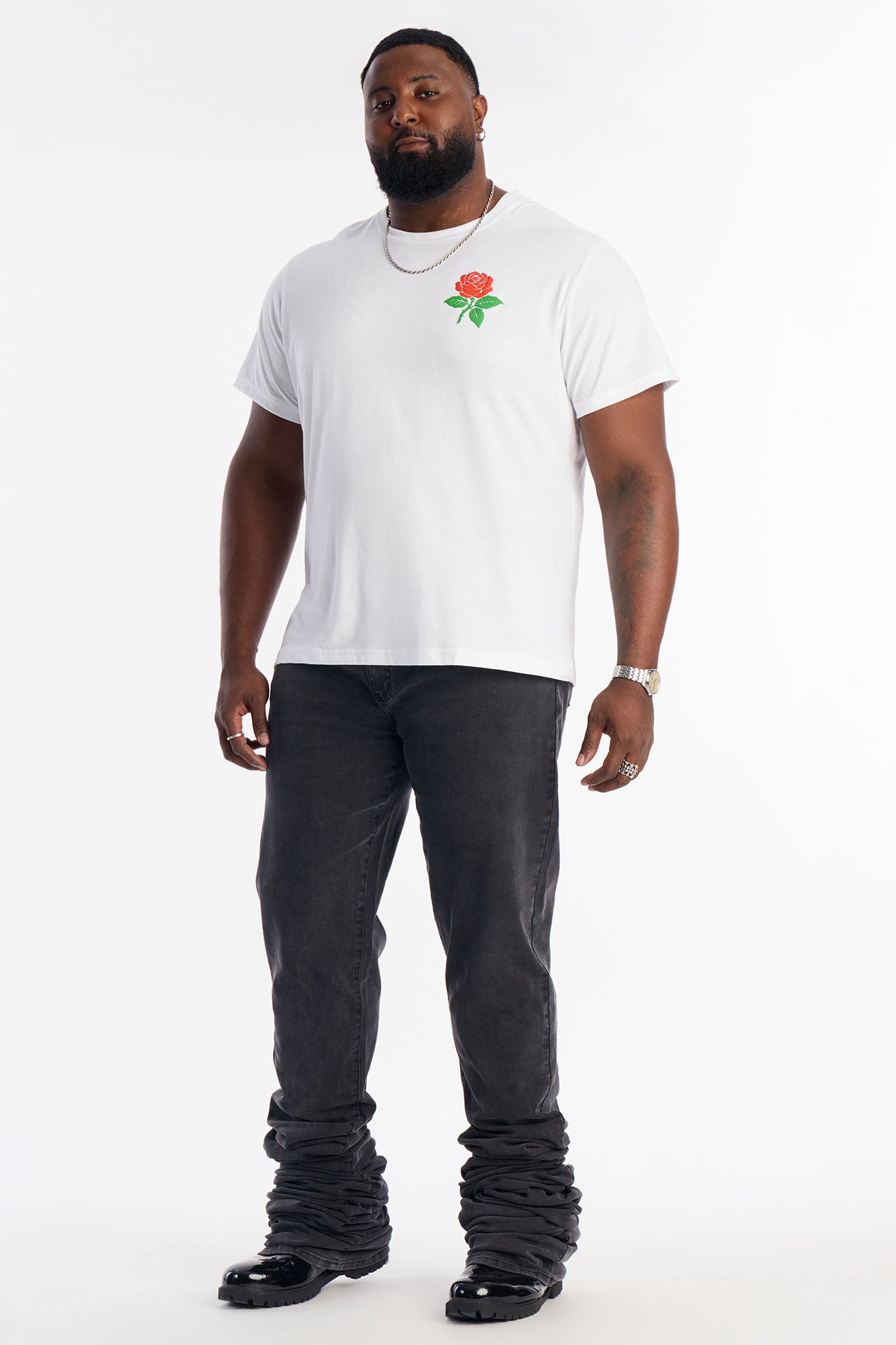 Give Me My Flowers Hustle Short Sleeve Tee - White