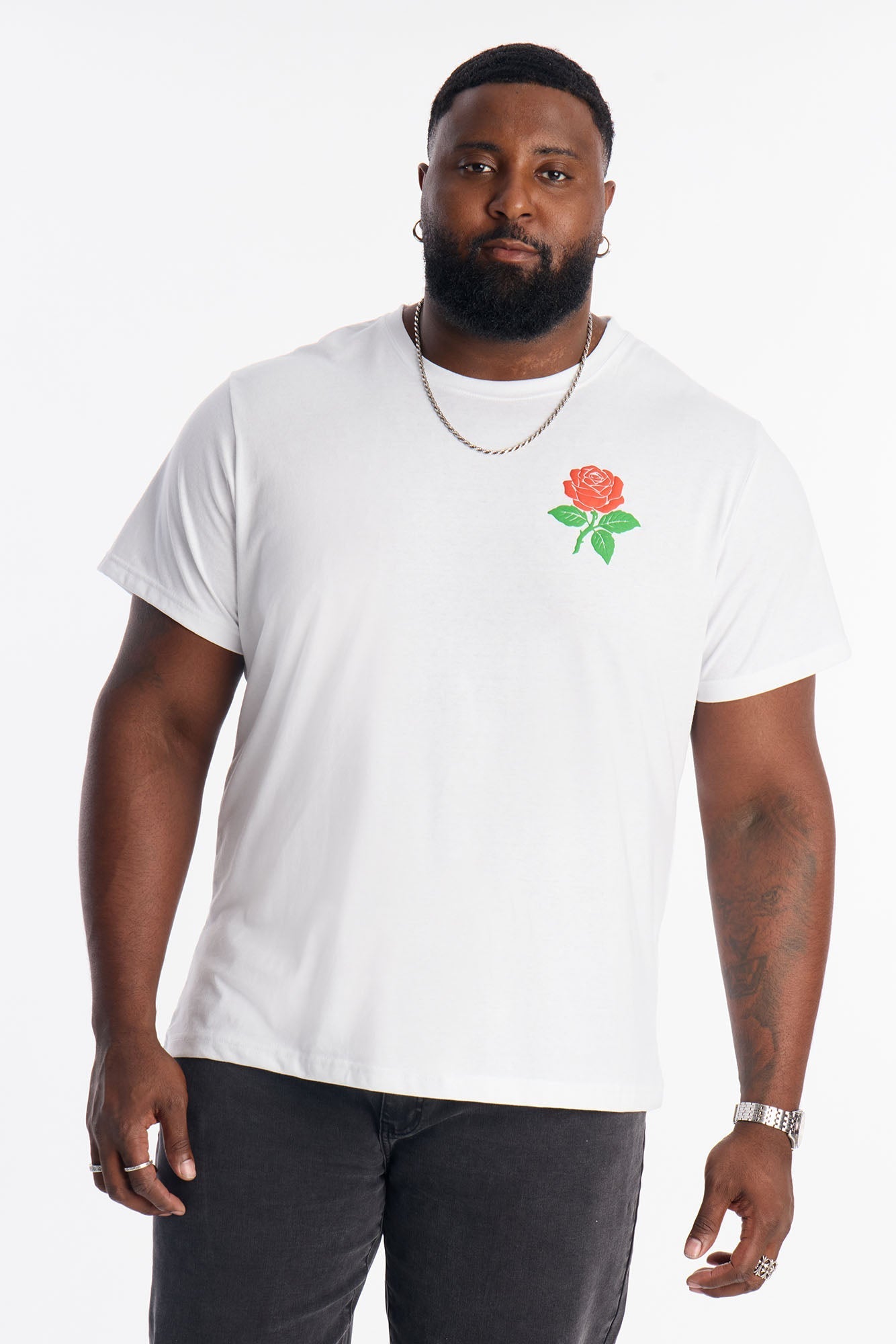 Give Me My Flowers Hustle Short Sleeve Tee - White