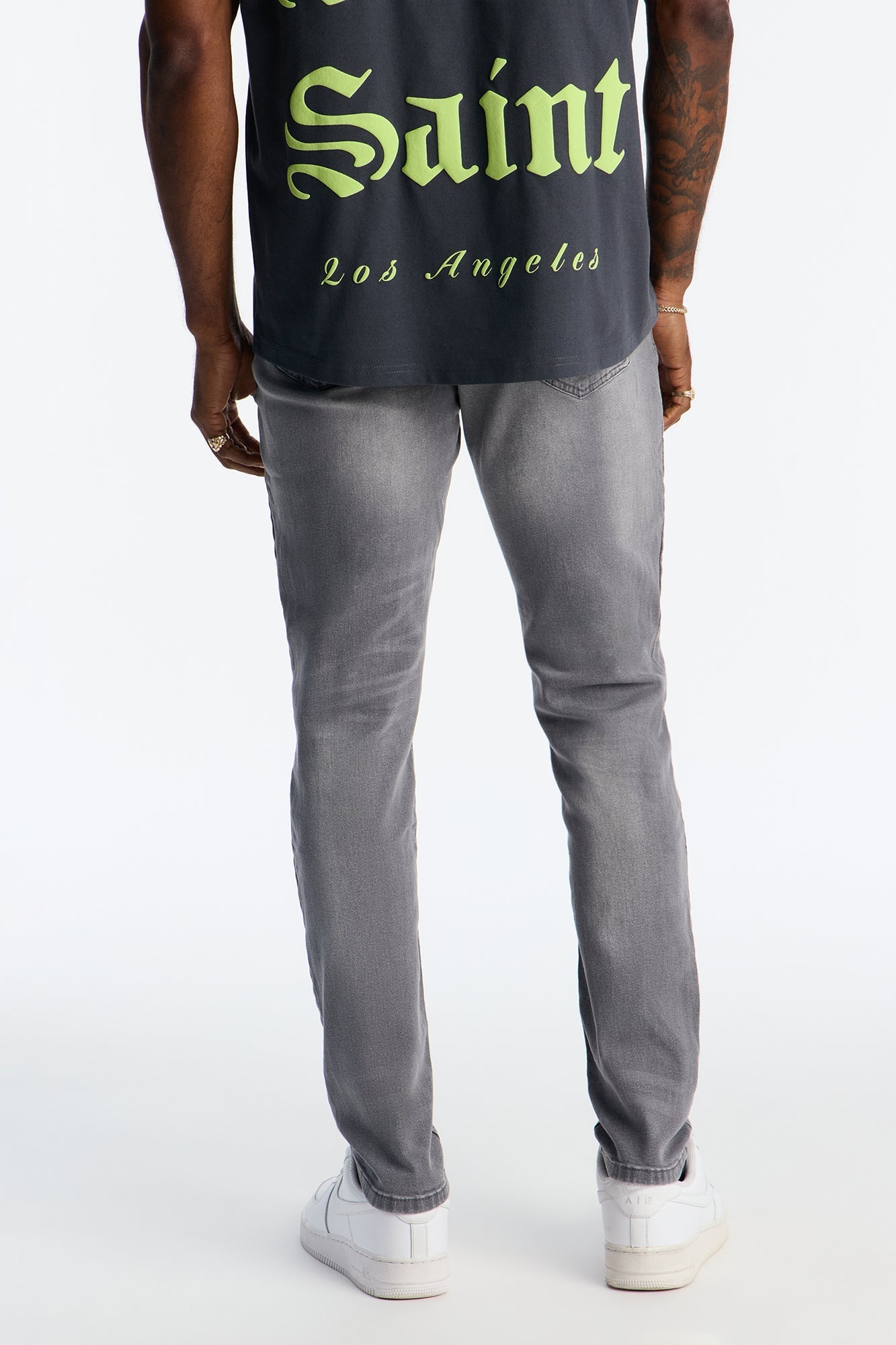 Skinny Distressed Bushwick Jeans - Grey