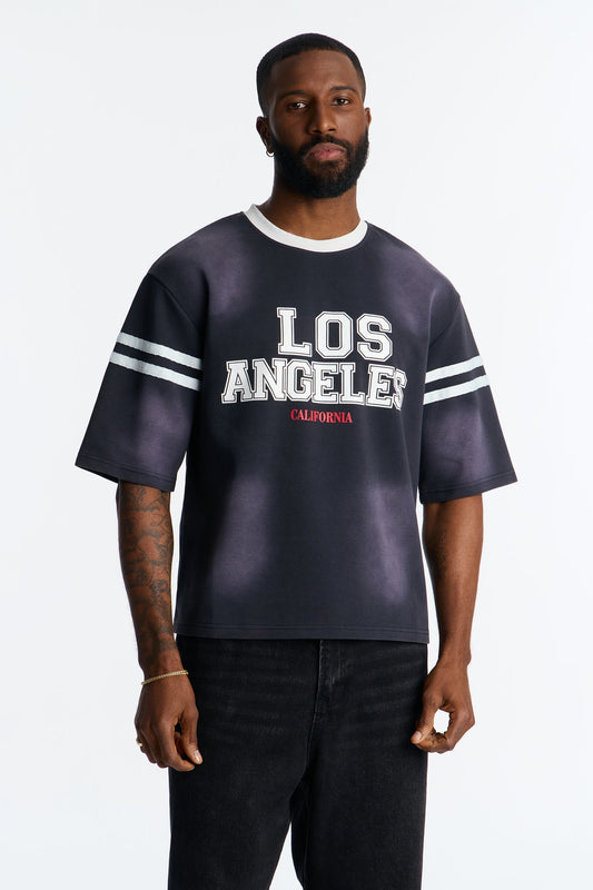 Retro Varsity HDK Tee - Black Wash
