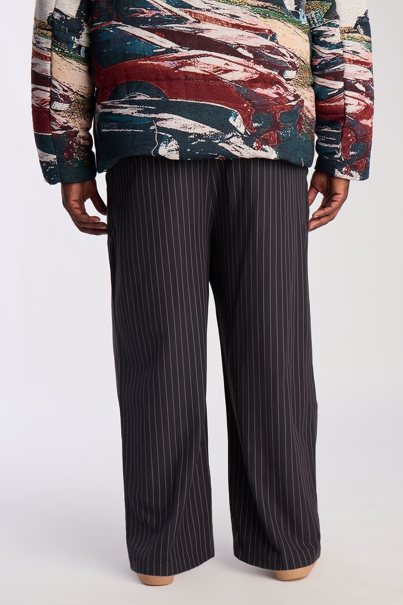 Wide Leg New Age Pleated Trouser - Grey