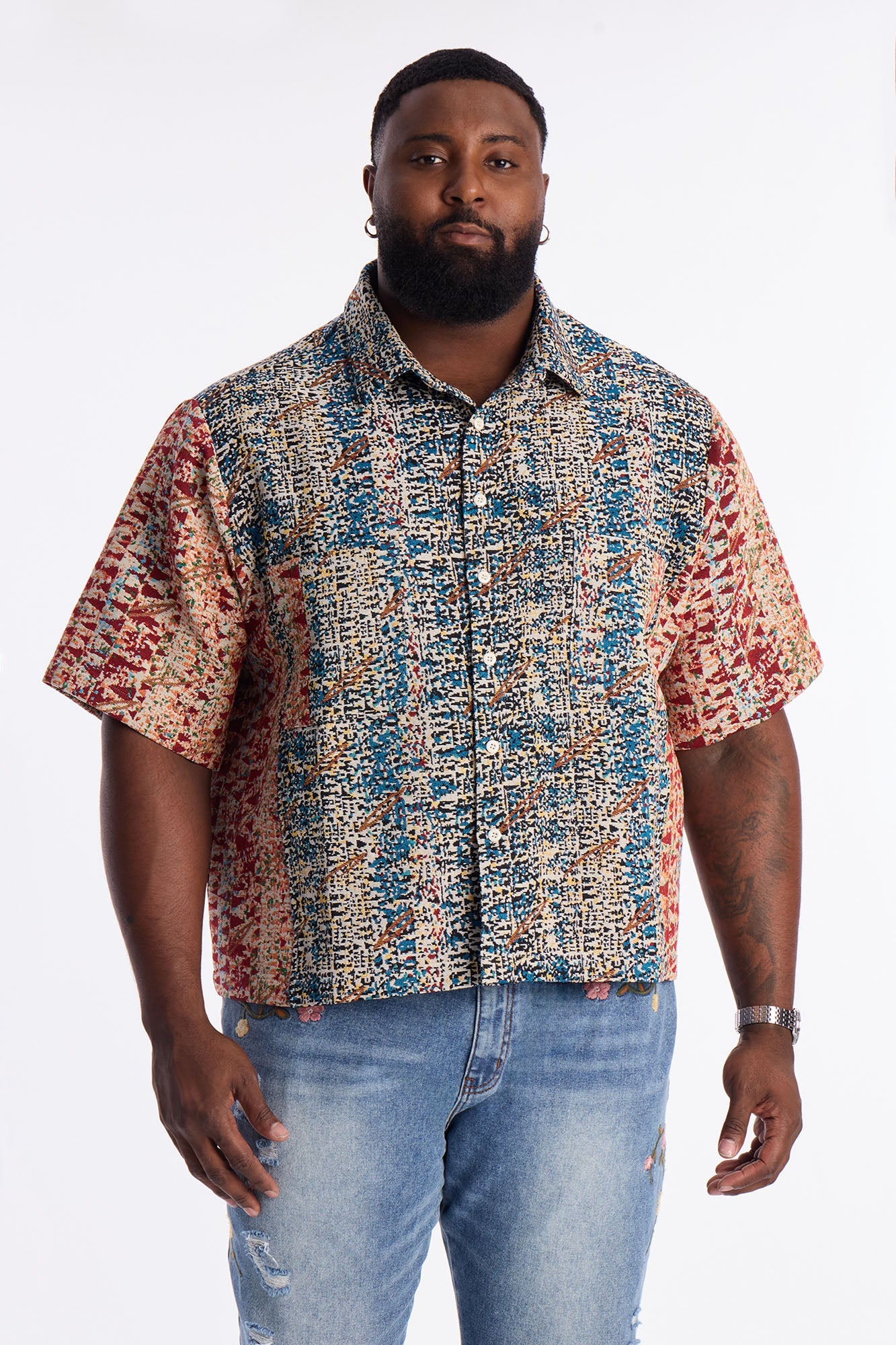 Nomadic Tapestry Button Up Shirt - Multi Color