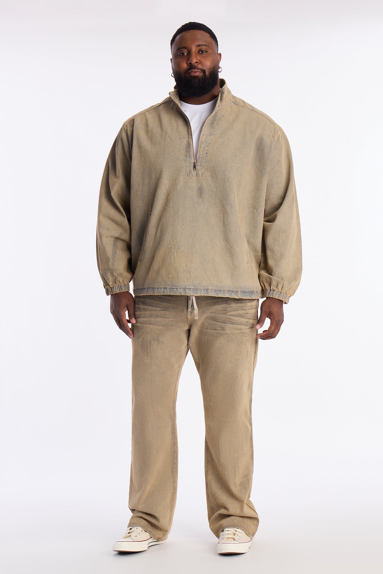 Stacked Slim Flare Dune Jean - Brown