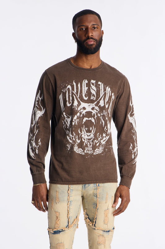 Lonestar Long Sleeve Tee - Chocolate