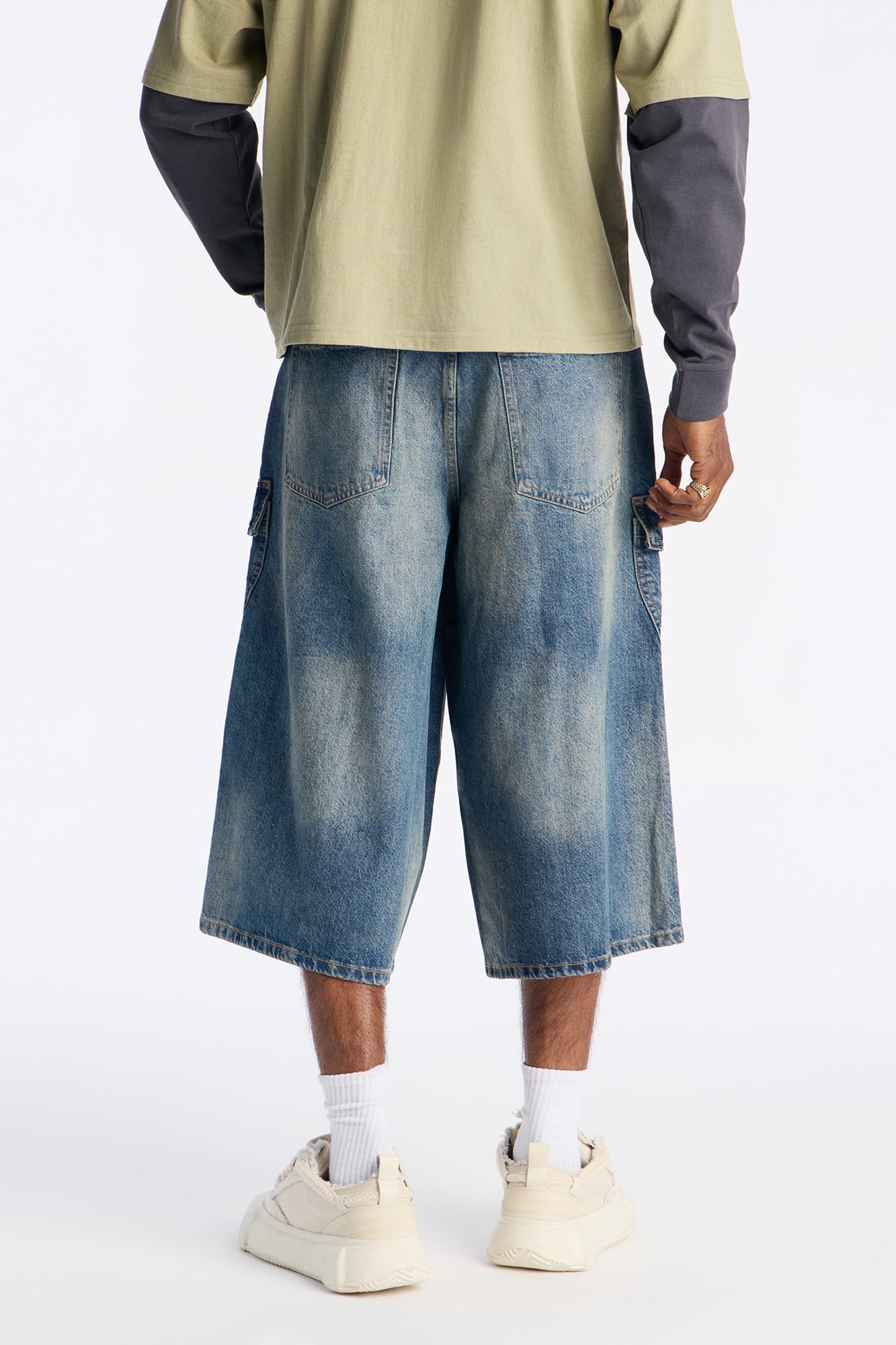 Super Baggy On Deck Cargo Denim Short - Dark Wash