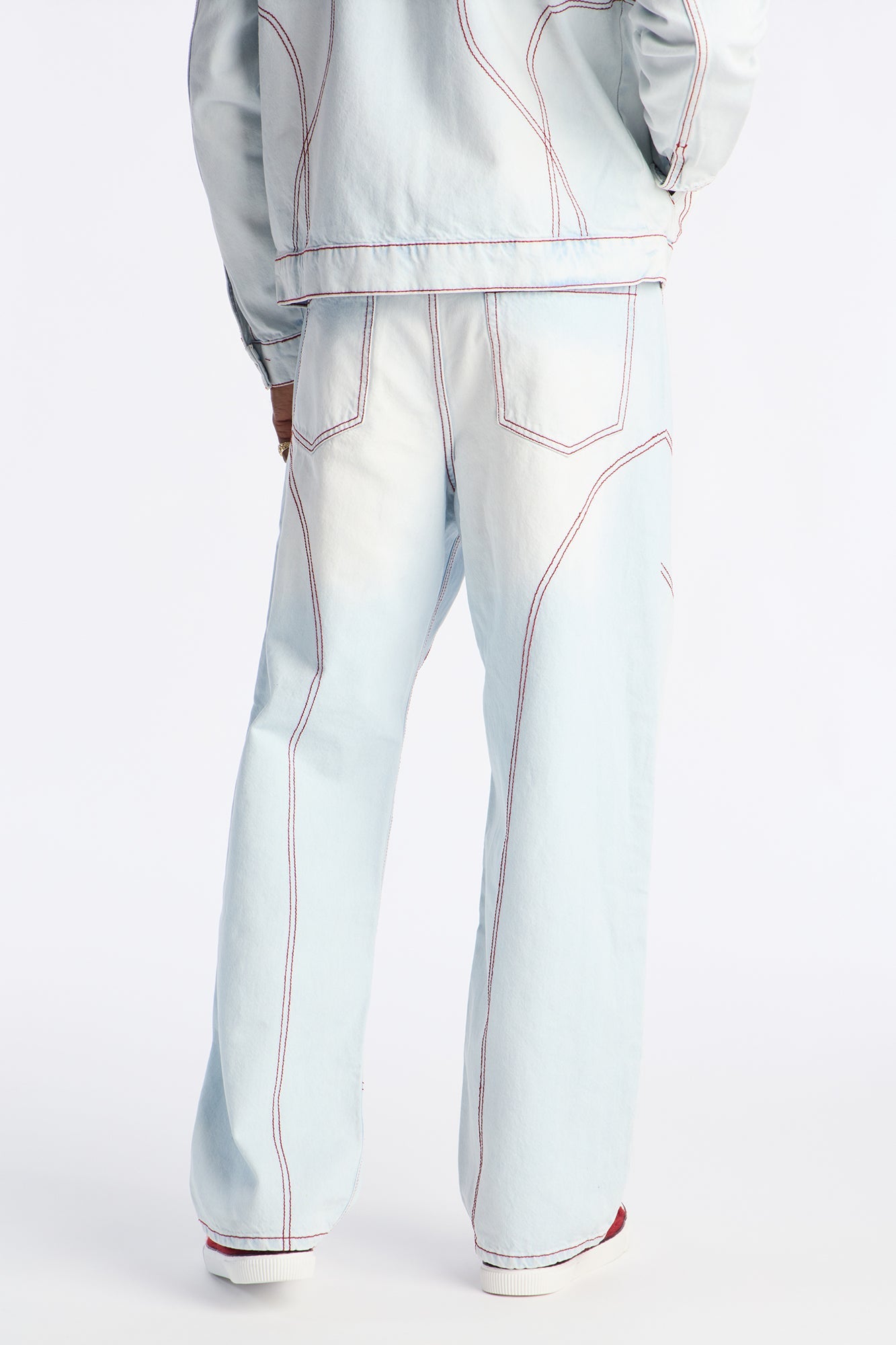 Baggy Thick Thread Jean - Light Wash