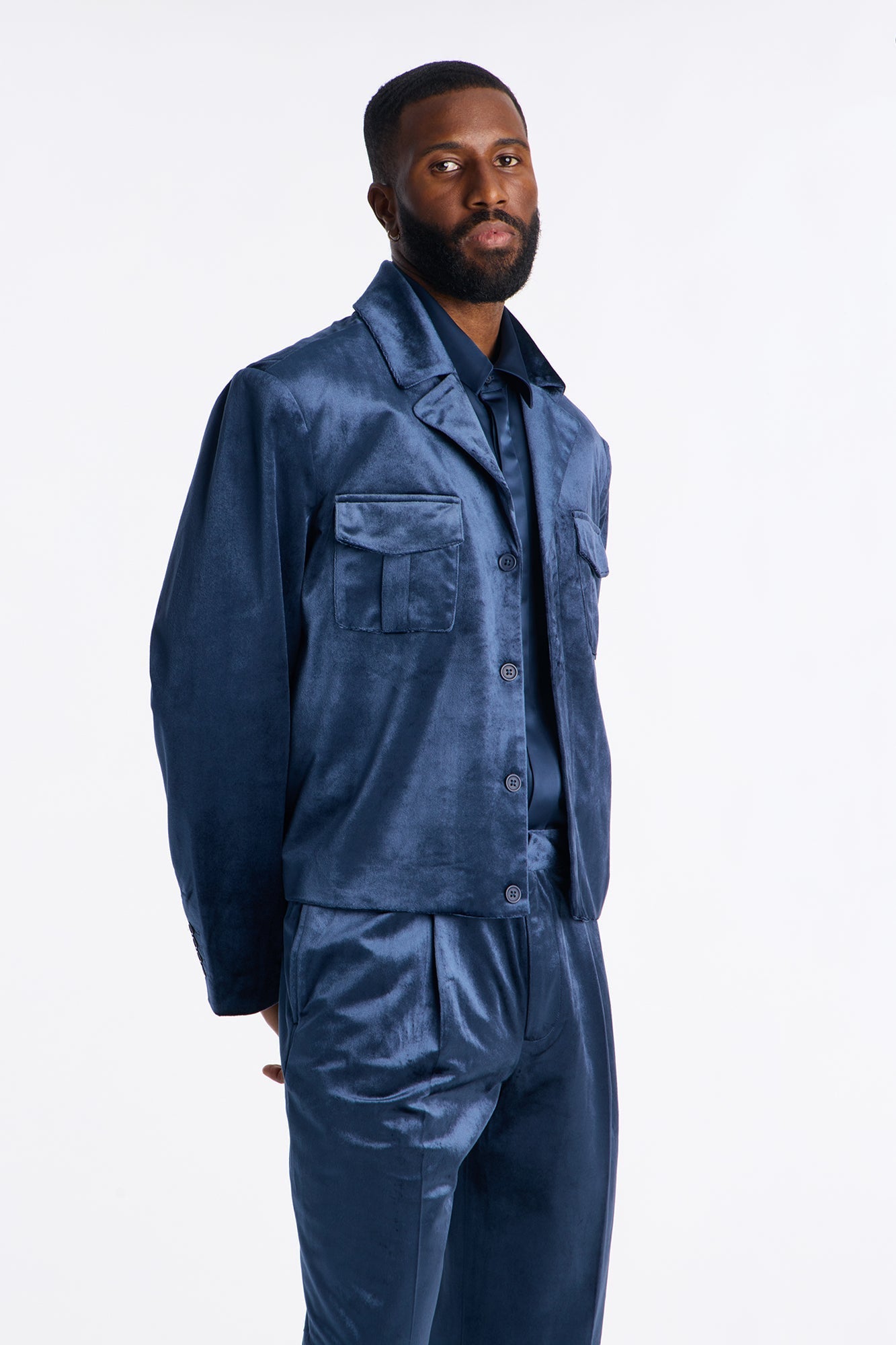 Cropped Nimbus Celestine Jacket - Navy