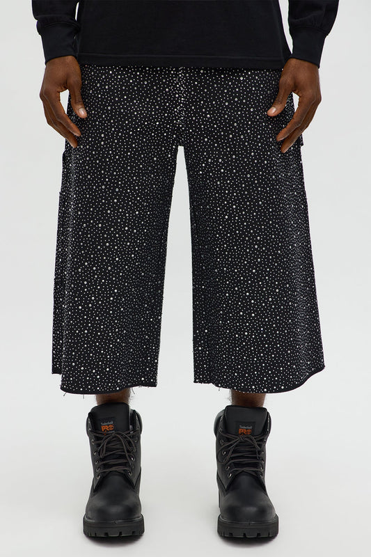 Extreme Baggy Flashing Lights Short - Black