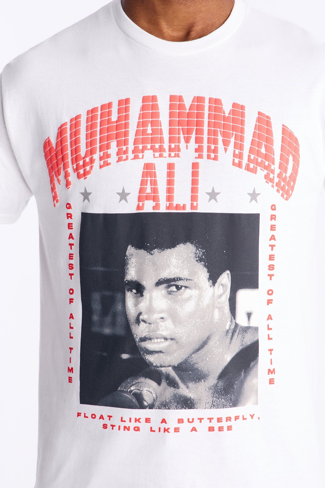 Muhammad Ali Puff Printed Short Sleeve Tee - White