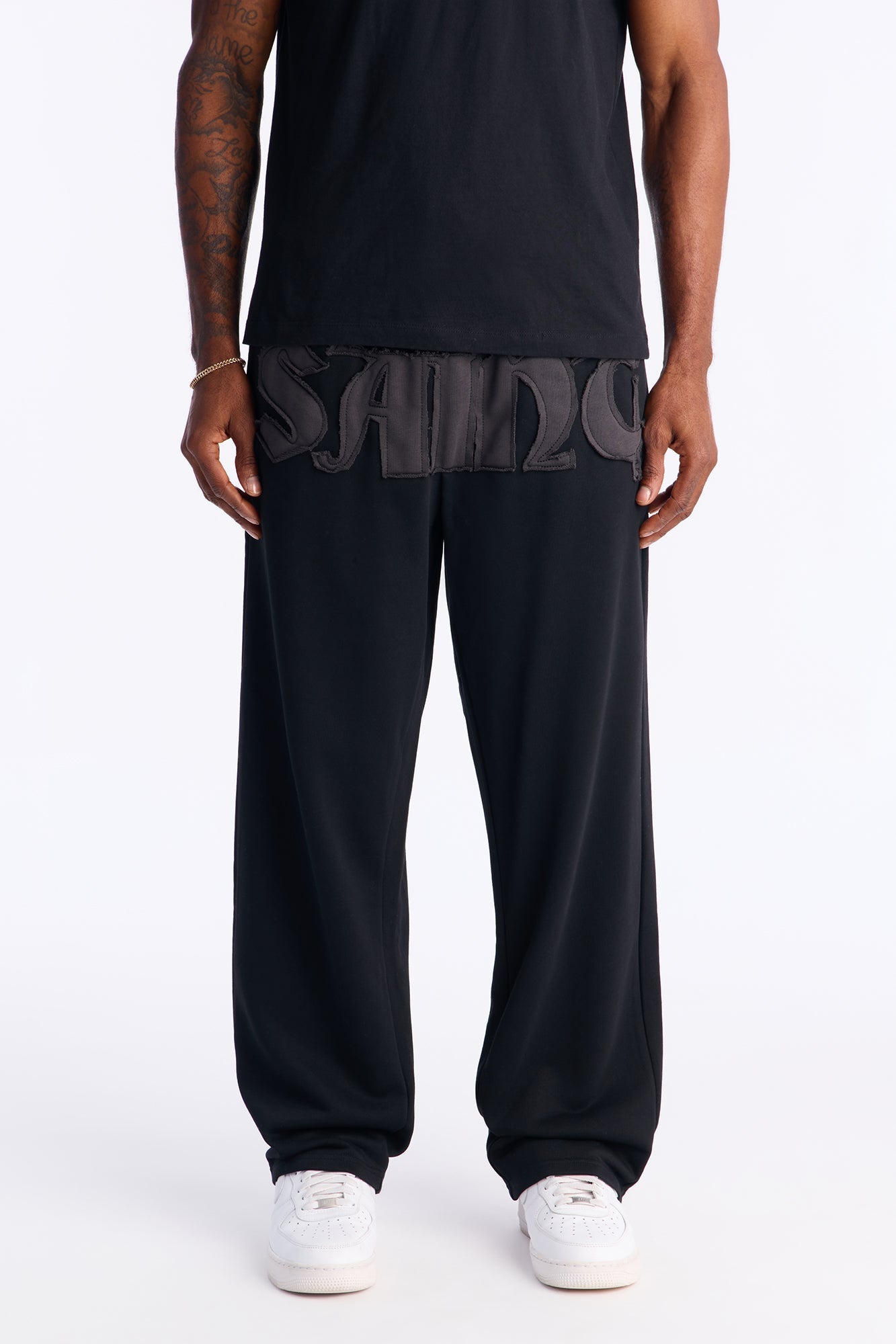 Saint Straight Sweatpants - Black