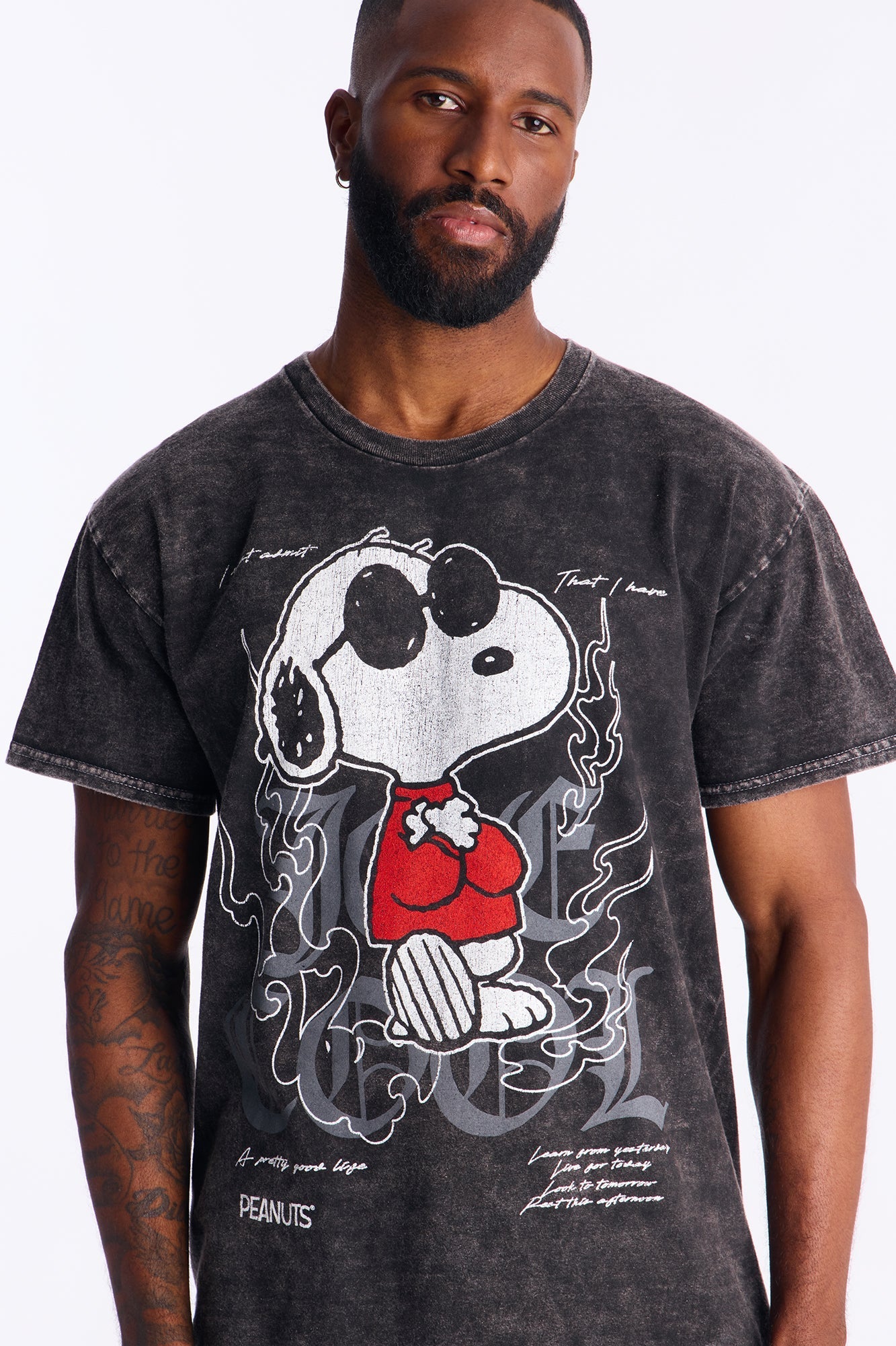 Snoopy Been Cool Vintage Wash Short Sleeve Tee - Black Wash