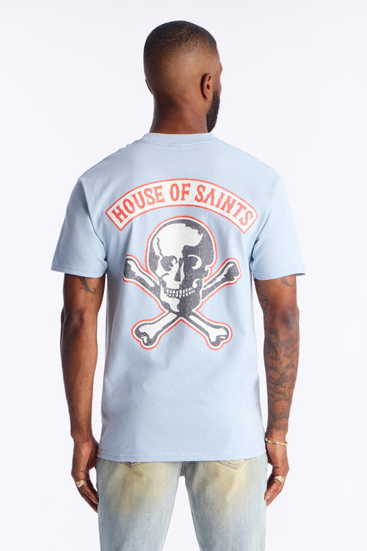 House Of Saints Crimson Short Sleeve Tee - Light Blue