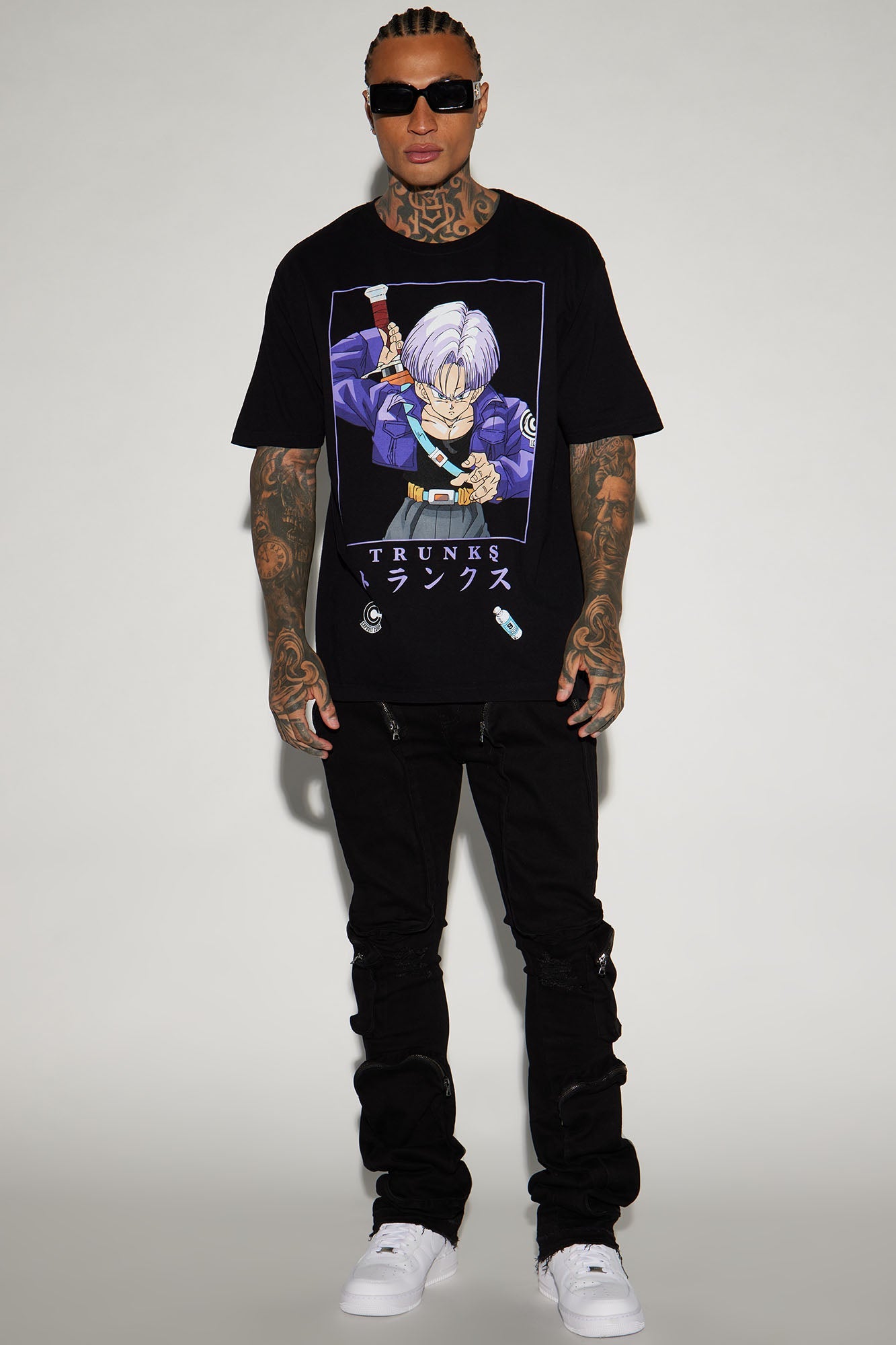Dragon Ball Z Trunks Oversized Short Sleeve Tee - Black