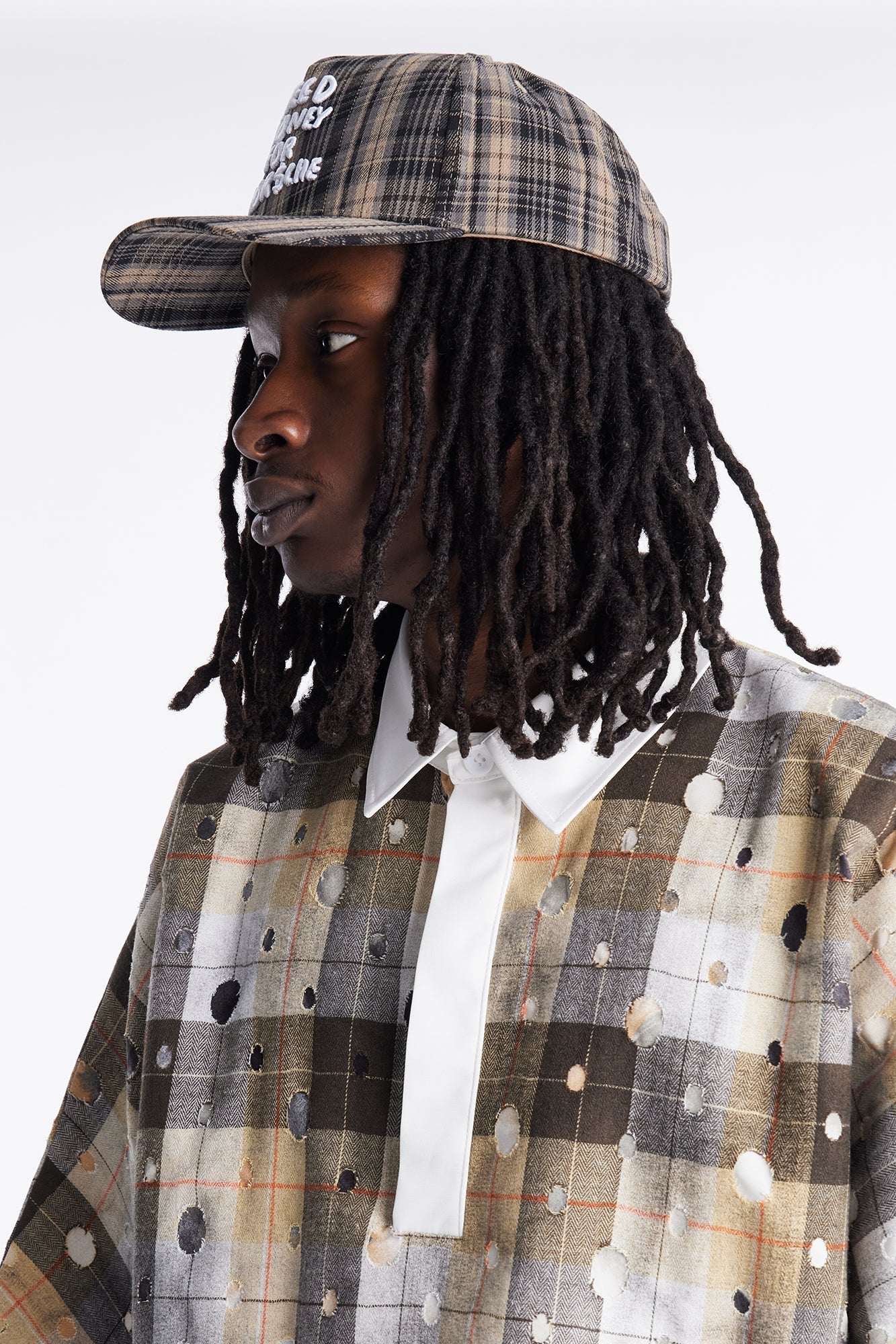 Need Money Structured Flannel Snapback Hat - Tan