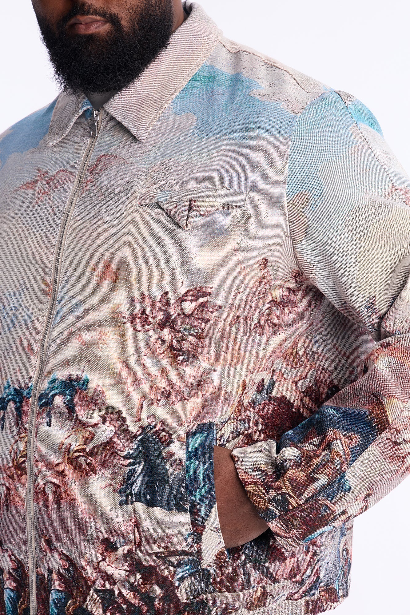 Renaissance Master Tapestry Work Jacket - Multi Color