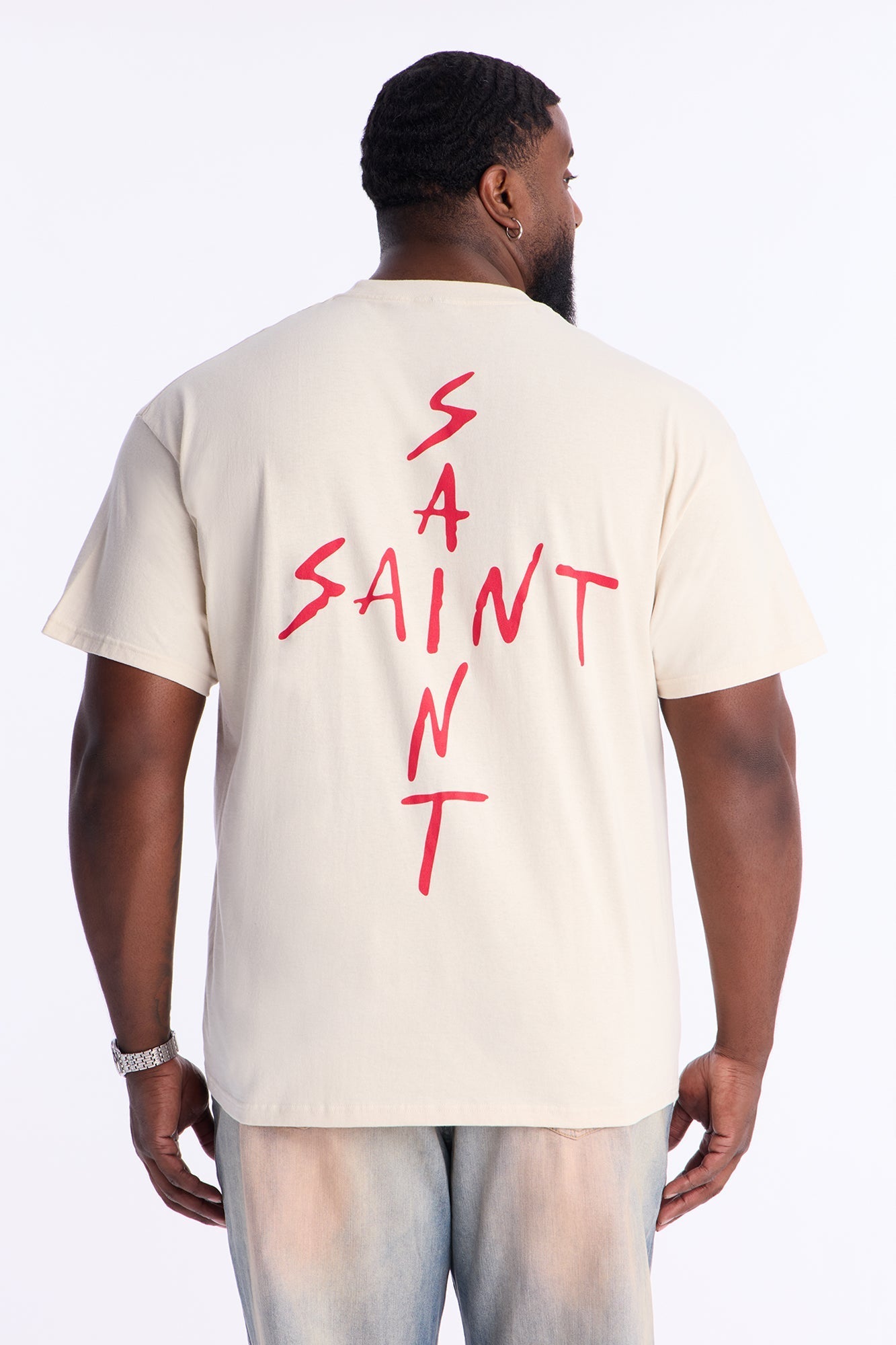 Cross Saint Short Sleeve Tee - Cream