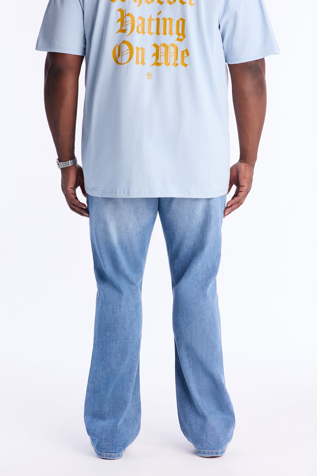 Stacked Skinny Flare Take My Time Jean - Medium Blue Wash
