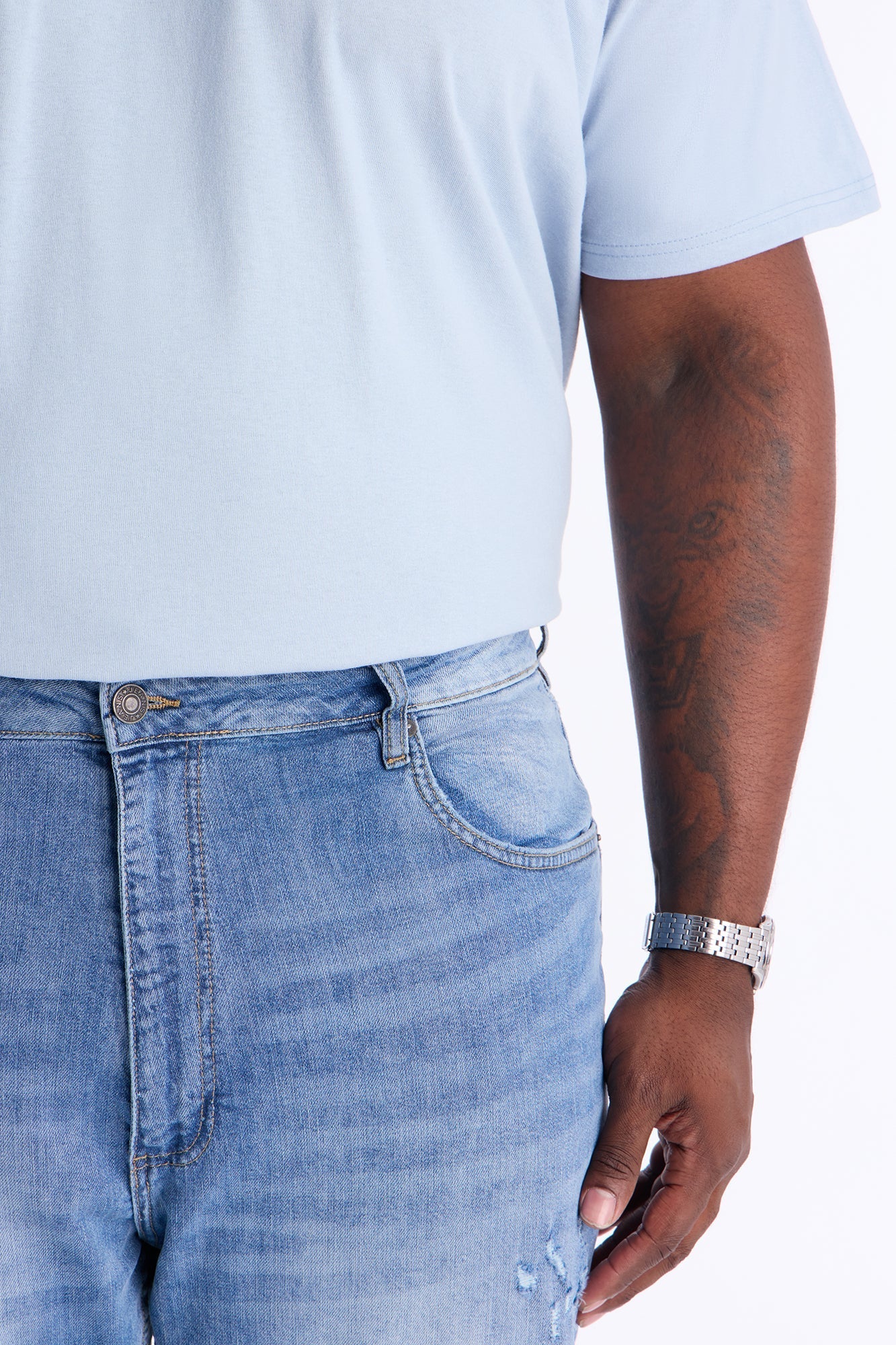 Stacked Skinny Flare Take My Time Jean - Medium Blue Wash