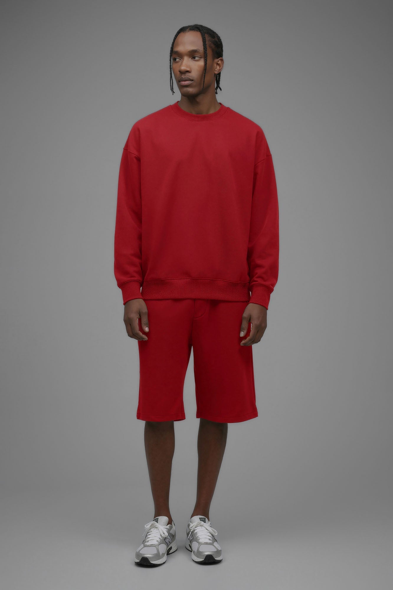 410 Oversized Crewneck - Red