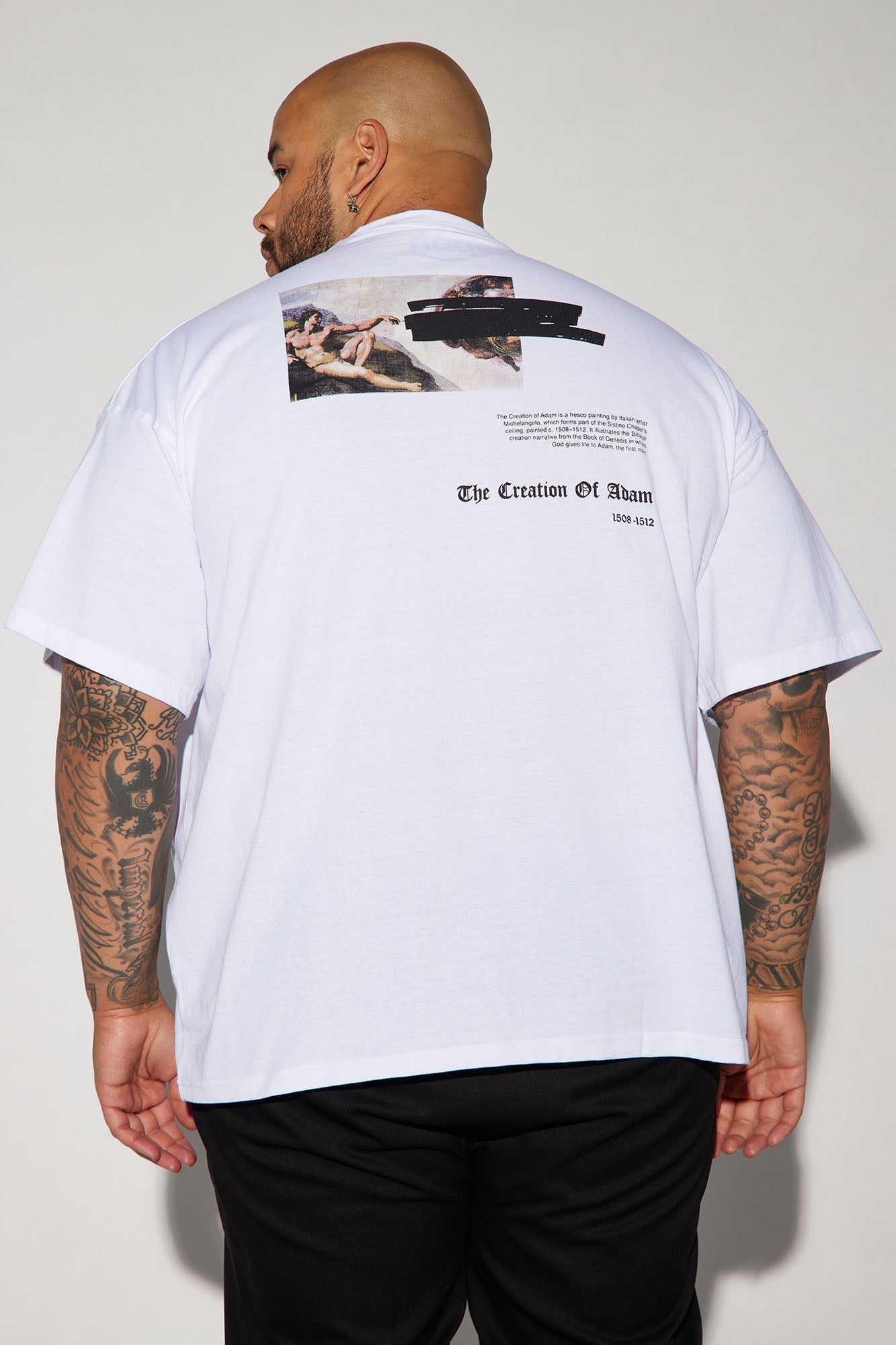 Creation Of Michelangelo Oversized Short Sleeve Tee - White