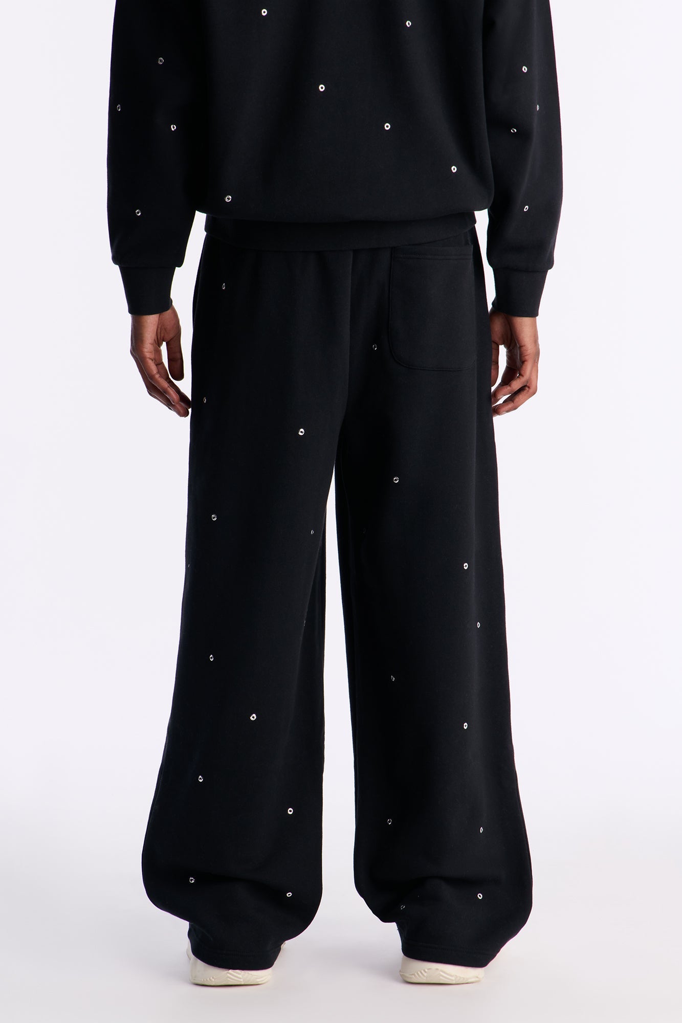 Savage Rhinestone Sweatpants - Black