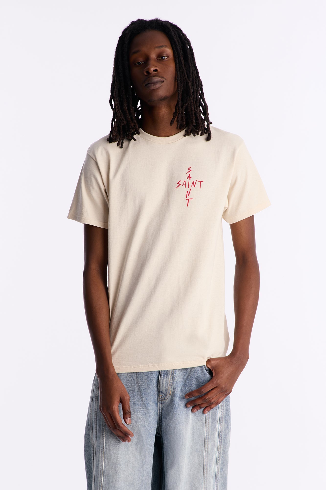 Cross Saint Short Sleeve Tee - Cream