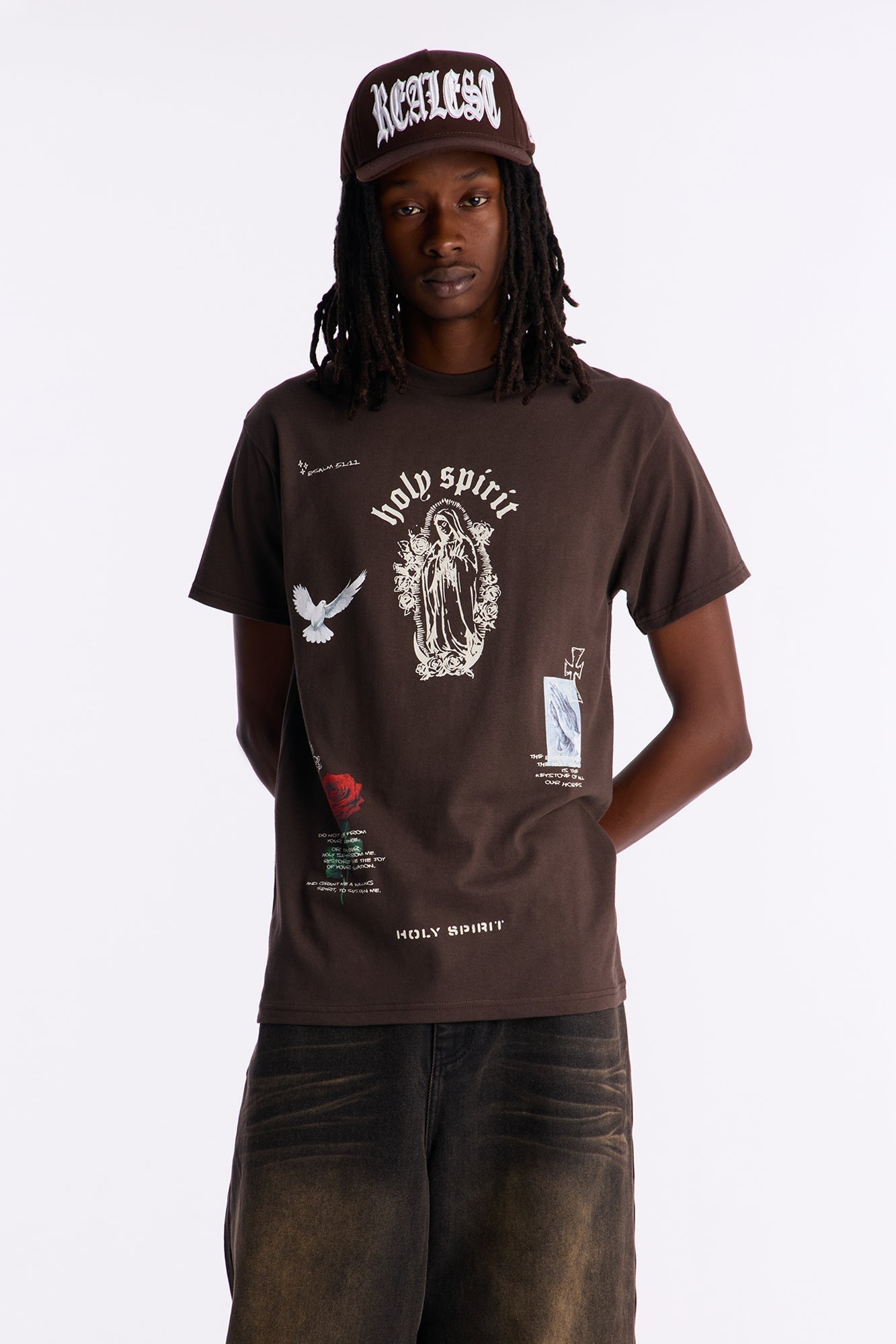 Holy Spirit Protect Me Short Sleeve Tee - Chocolate
