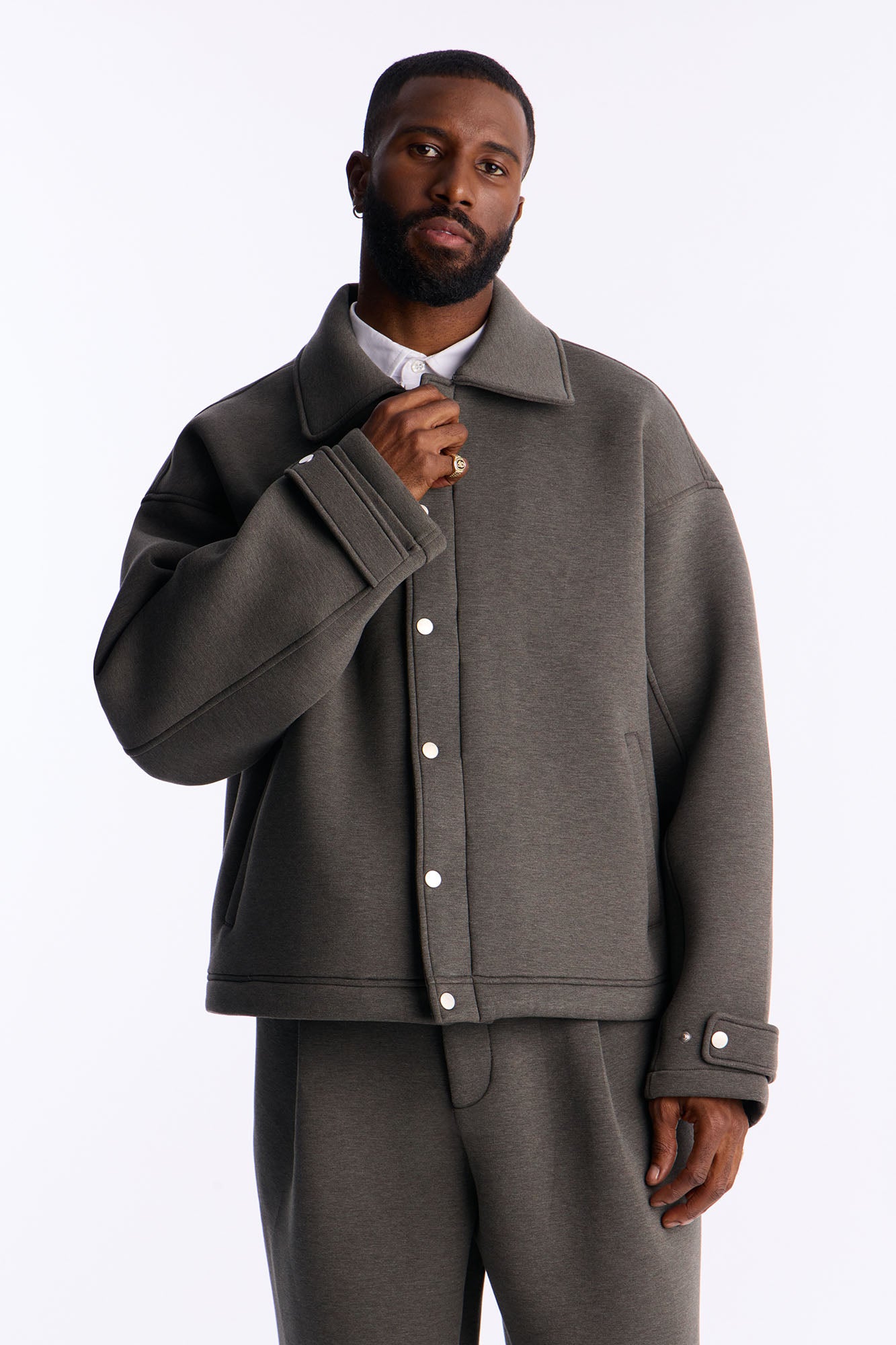 The Boxy Arclight Interlock Jacket - Brown
