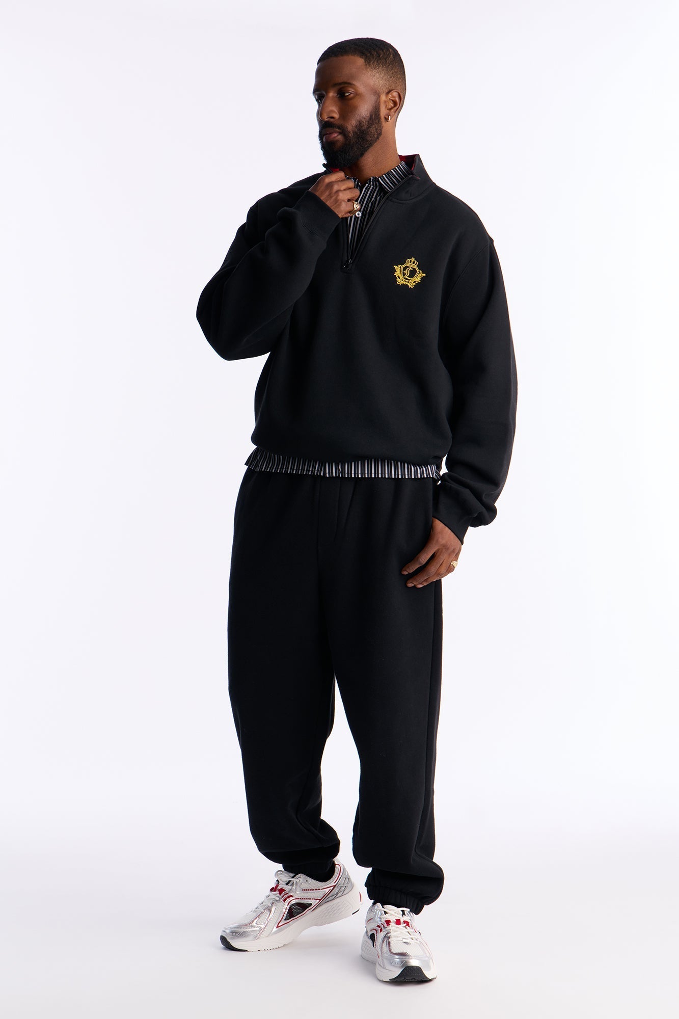 First Class Quarter Zip Sweatshirt - Black