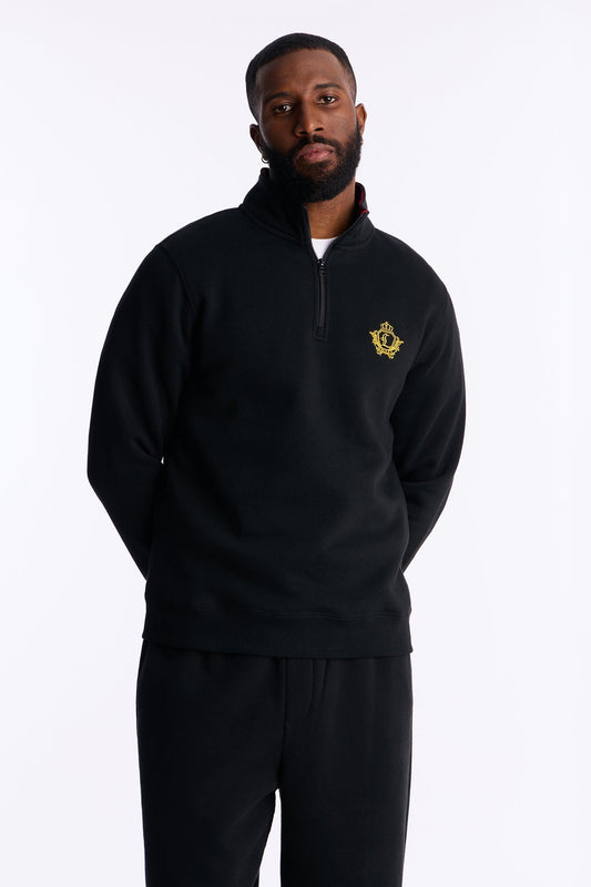 First Class Quarter Zip Sweatshirt - Black