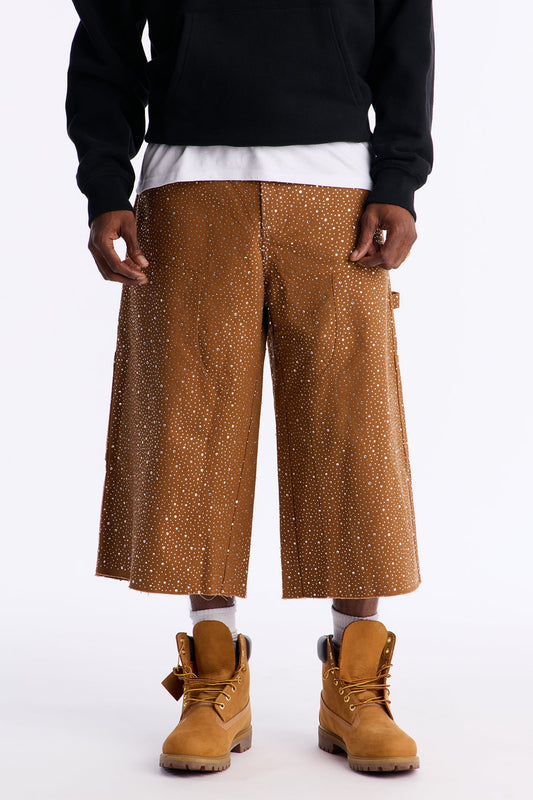 Extreme Baggy Flashing Lights Short - Tan