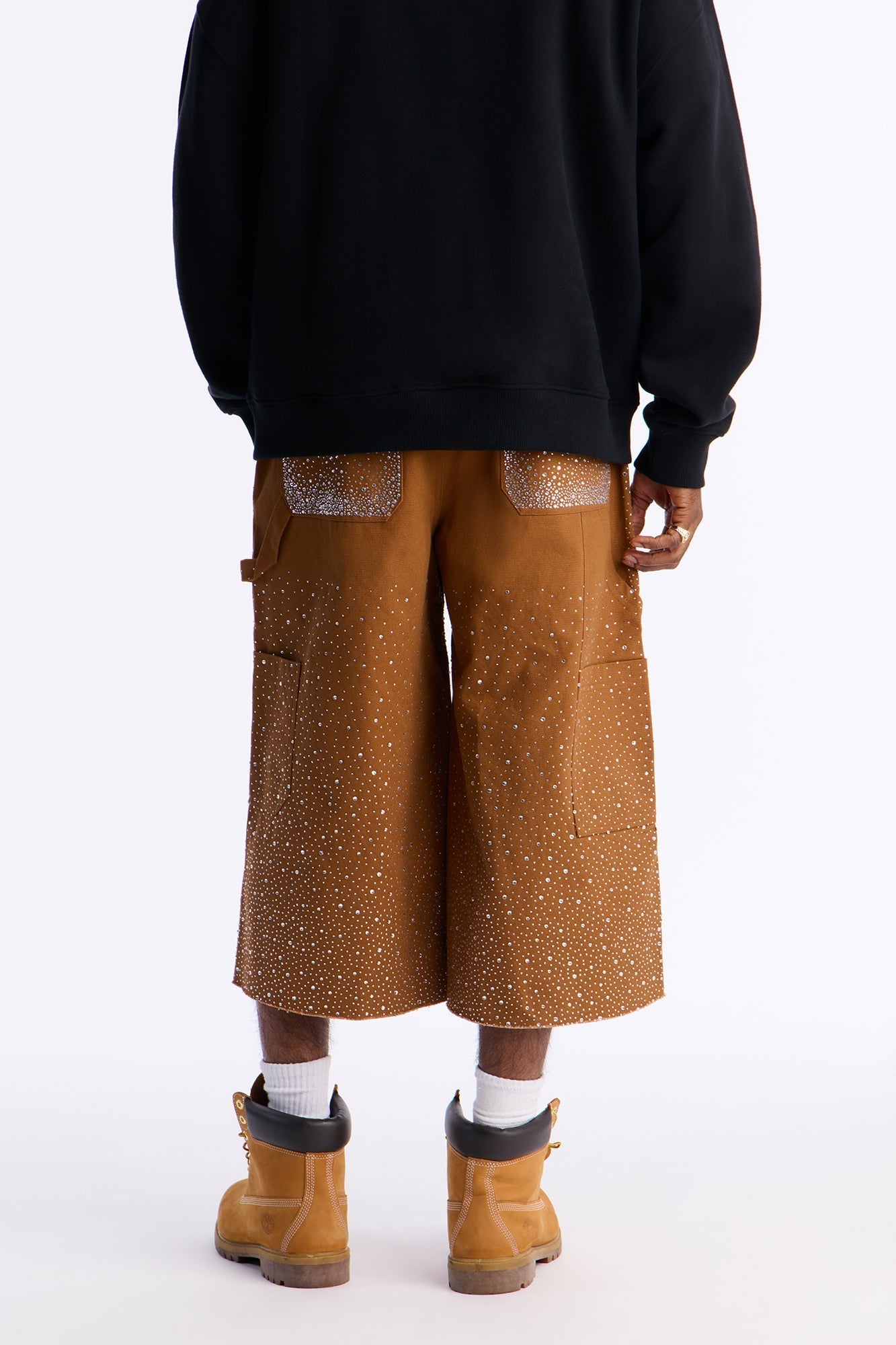 Extreme Baggy Flashing Lights Short - Tan