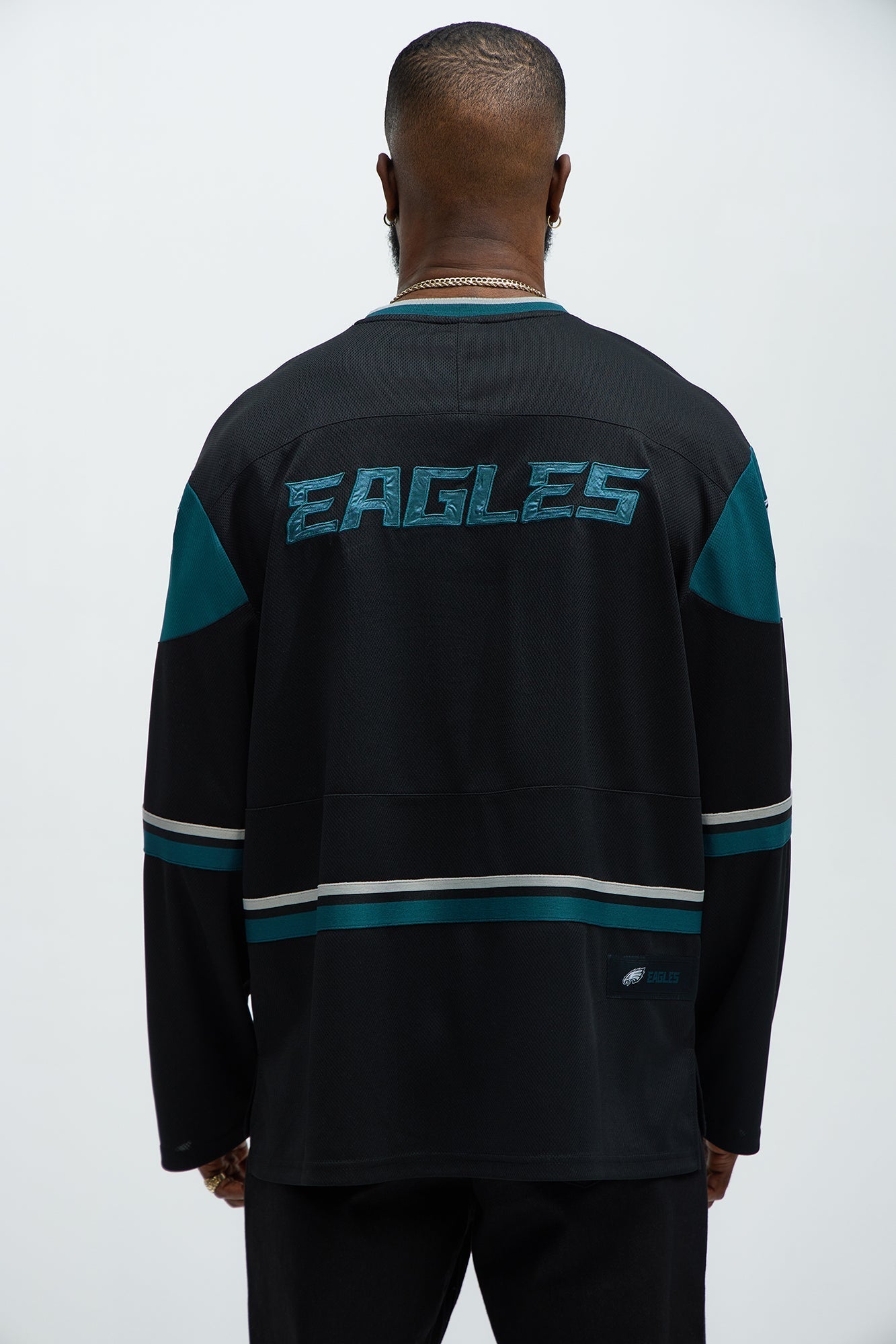 Eagles Hat Trick Hockey Top - Black/Green