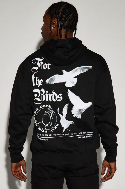 For The Birds Hoodie - Black