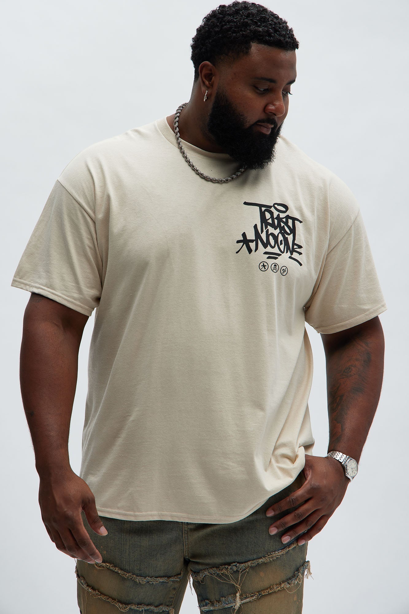 Beware Of Snakes Short Sleeve Tee - Tan
